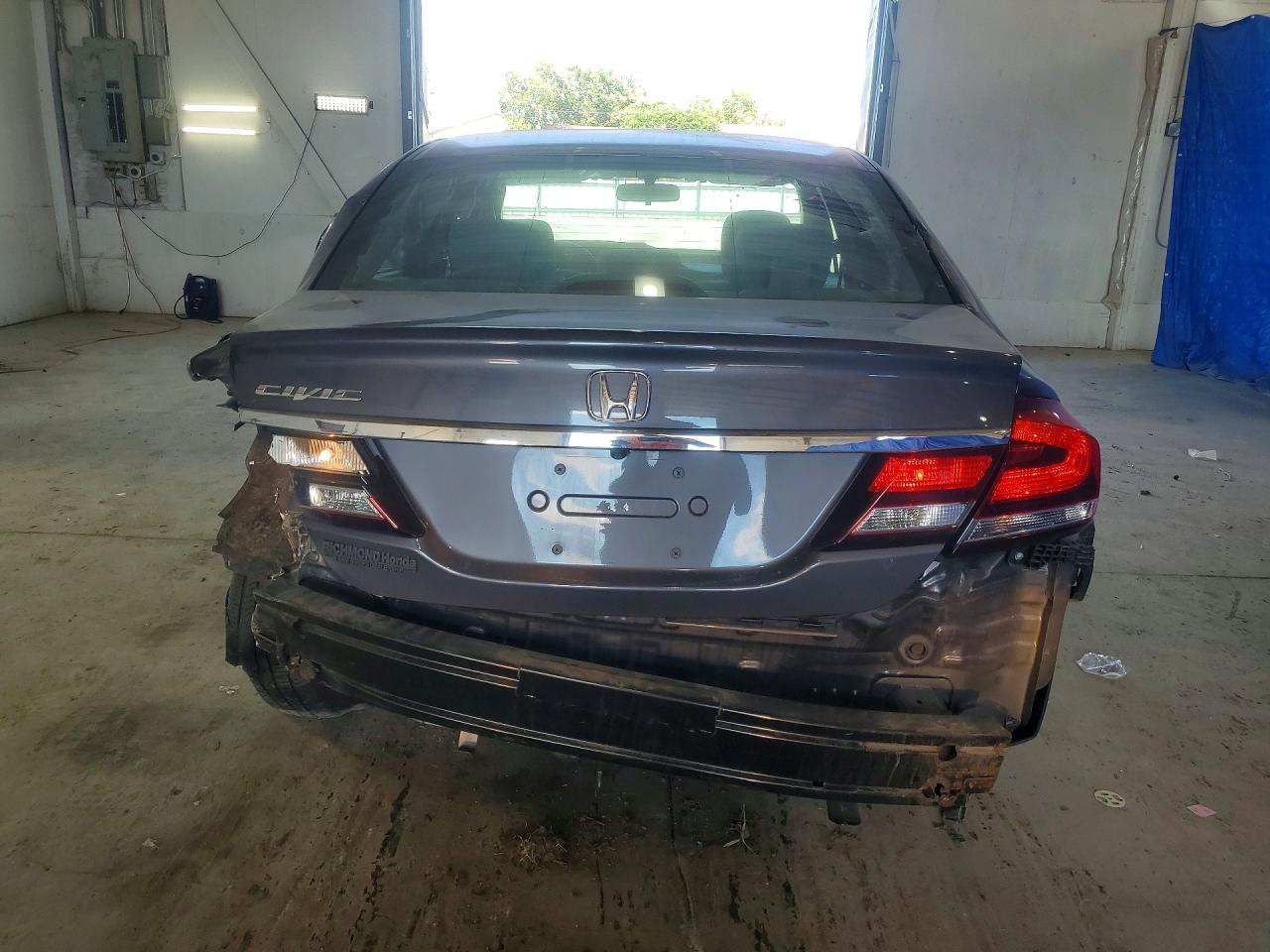 2015 Honda Civic Lx Gray vin: 19XFB2F5XFE051508