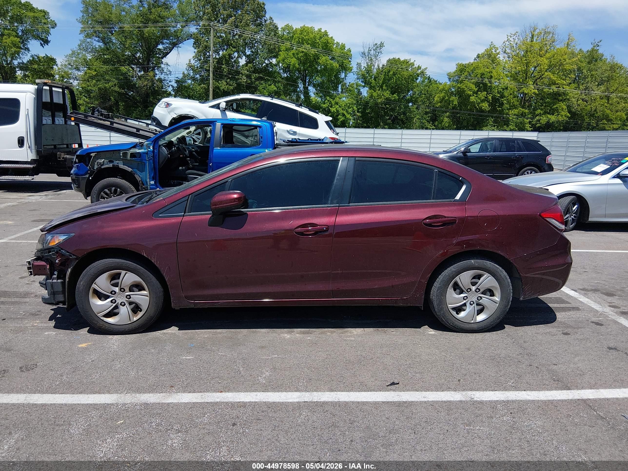 2015 Honda Civic Lx Purple vin: 19XFB2F5XFE064307