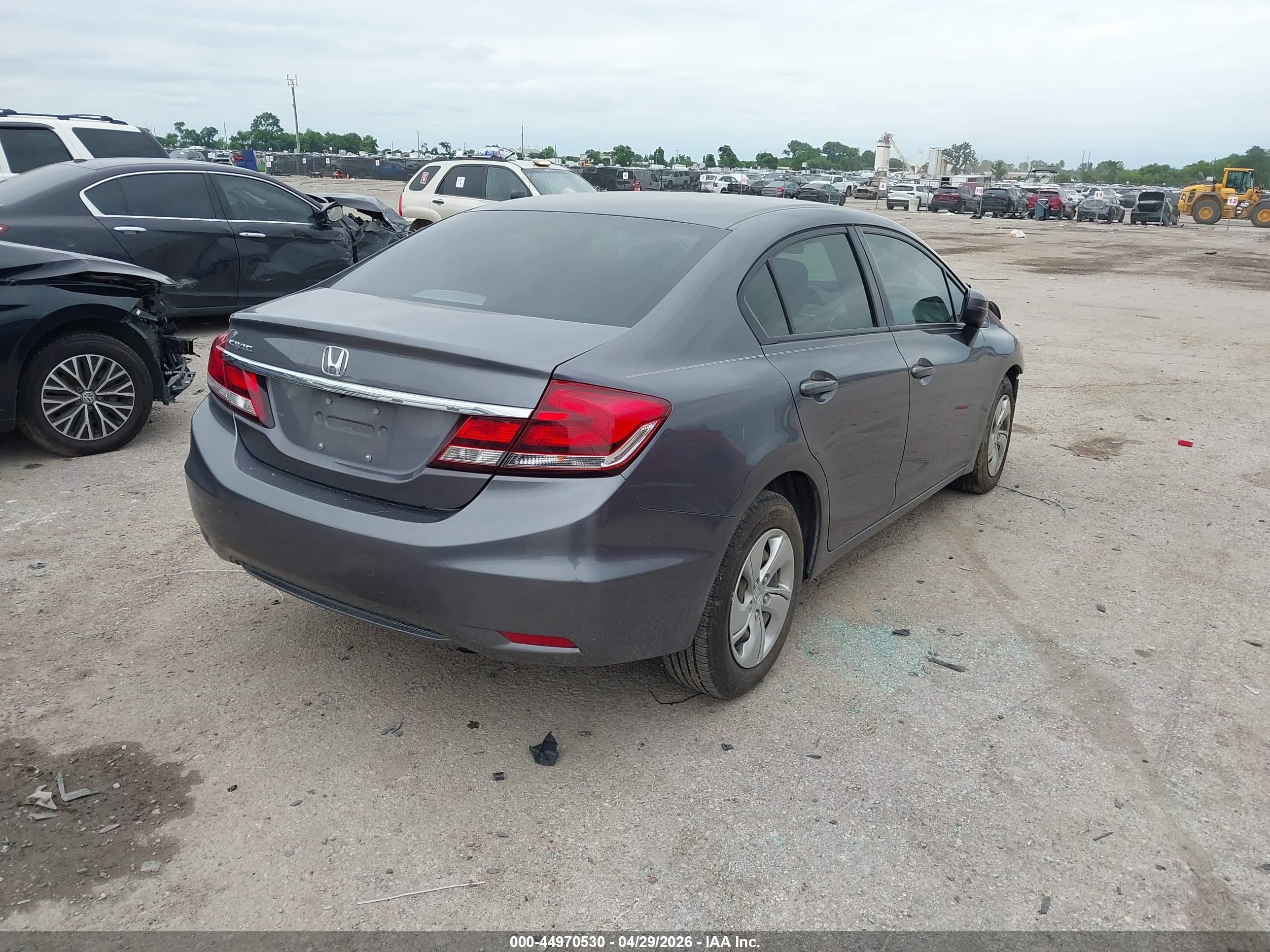 2015 Honda Civic Lx Gray vin: 19XFB2F5XFE092978