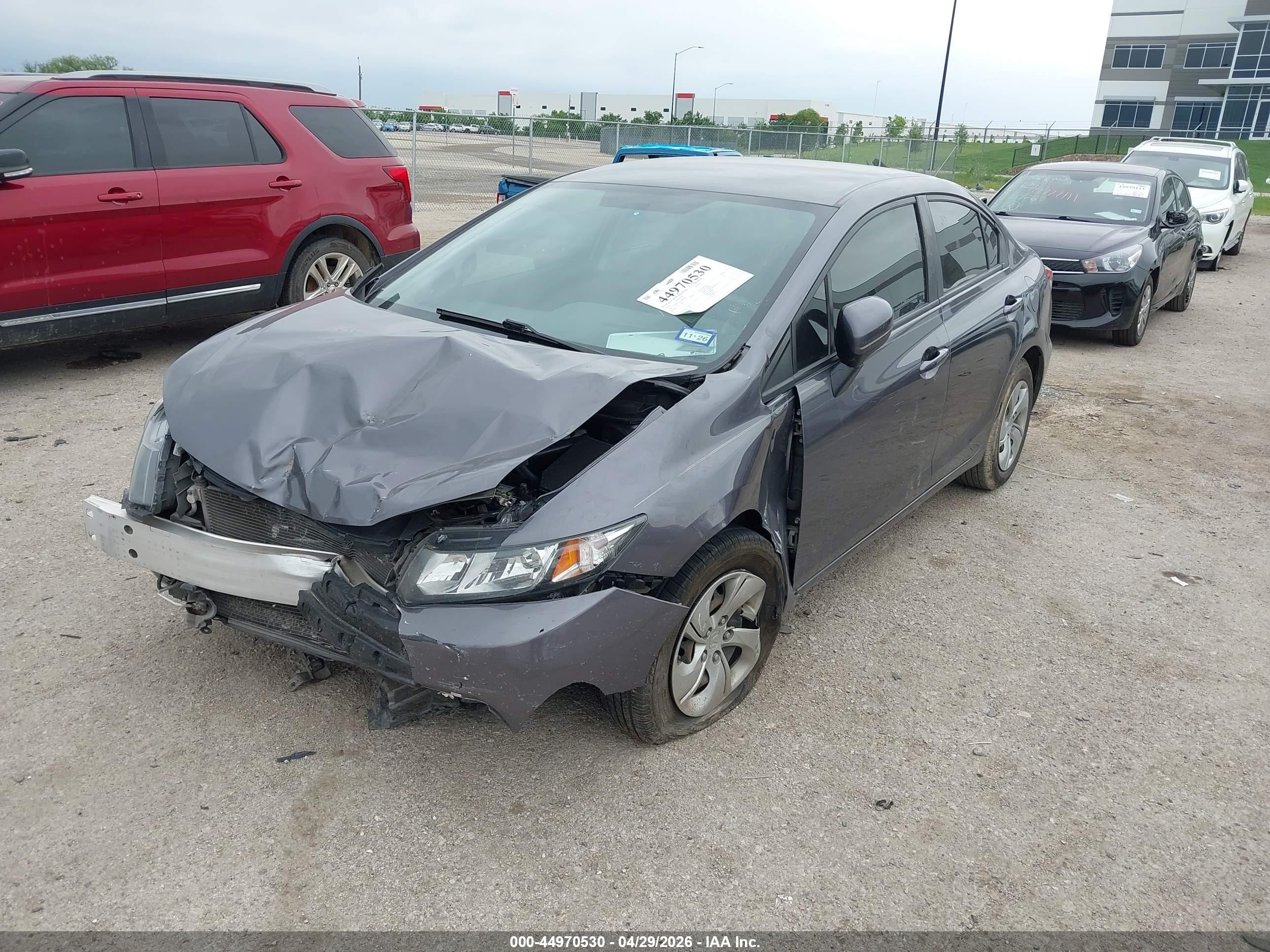 2015 Honda Civic Lx Gray vin: 19XFB2F5XFE092978