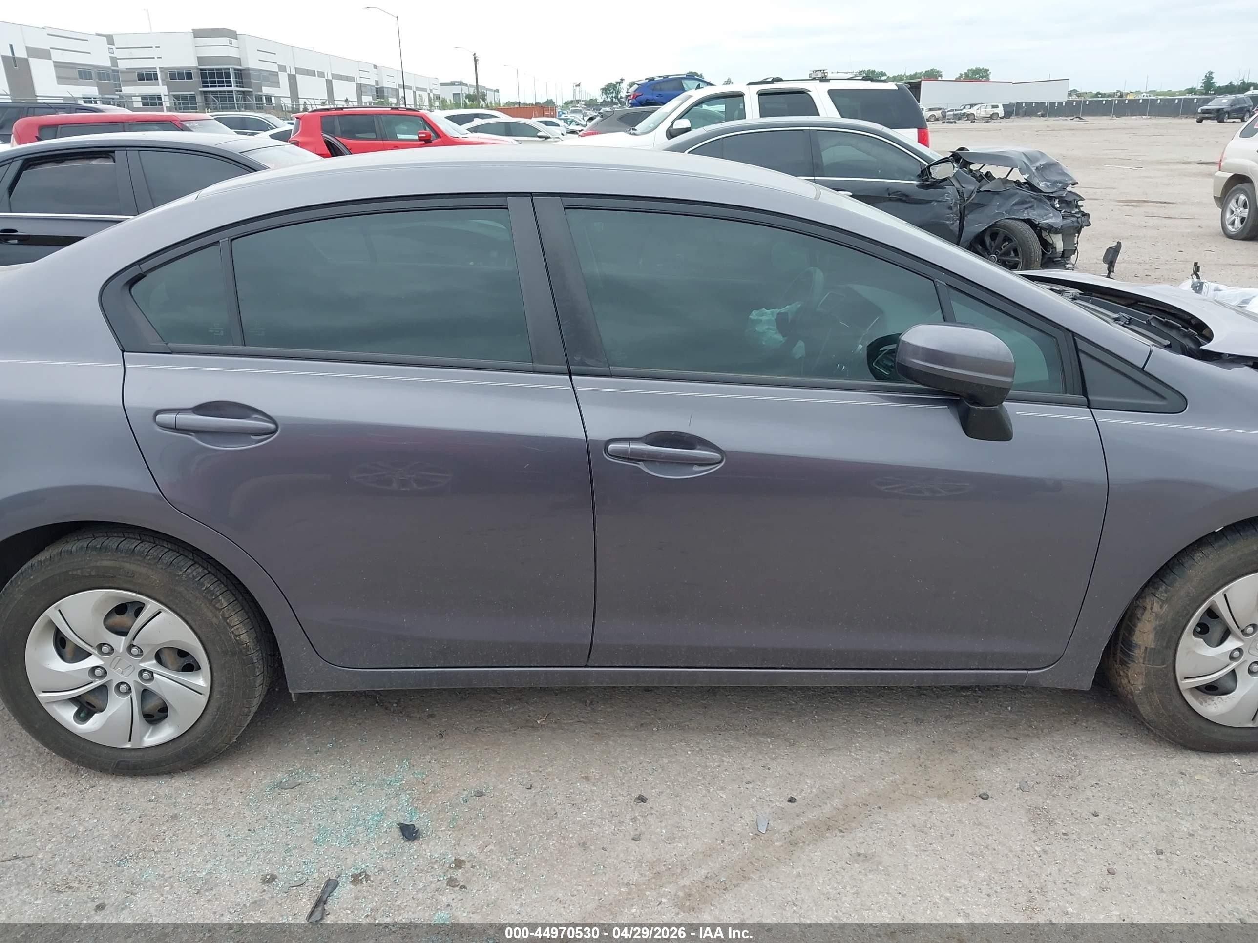 2015 Honda Civic Lx Gray vin: 19XFB2F5XFE092978