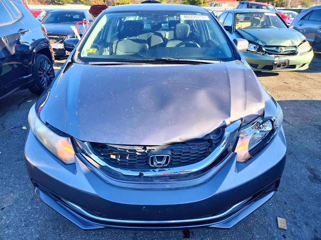 2015 Honda Civic Lx Gray vin: 19XFB2F5XFE094309