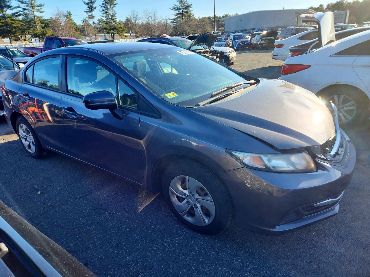 2015 Honda Civic Lx Gray vin: 19XFB2F5XFE094309