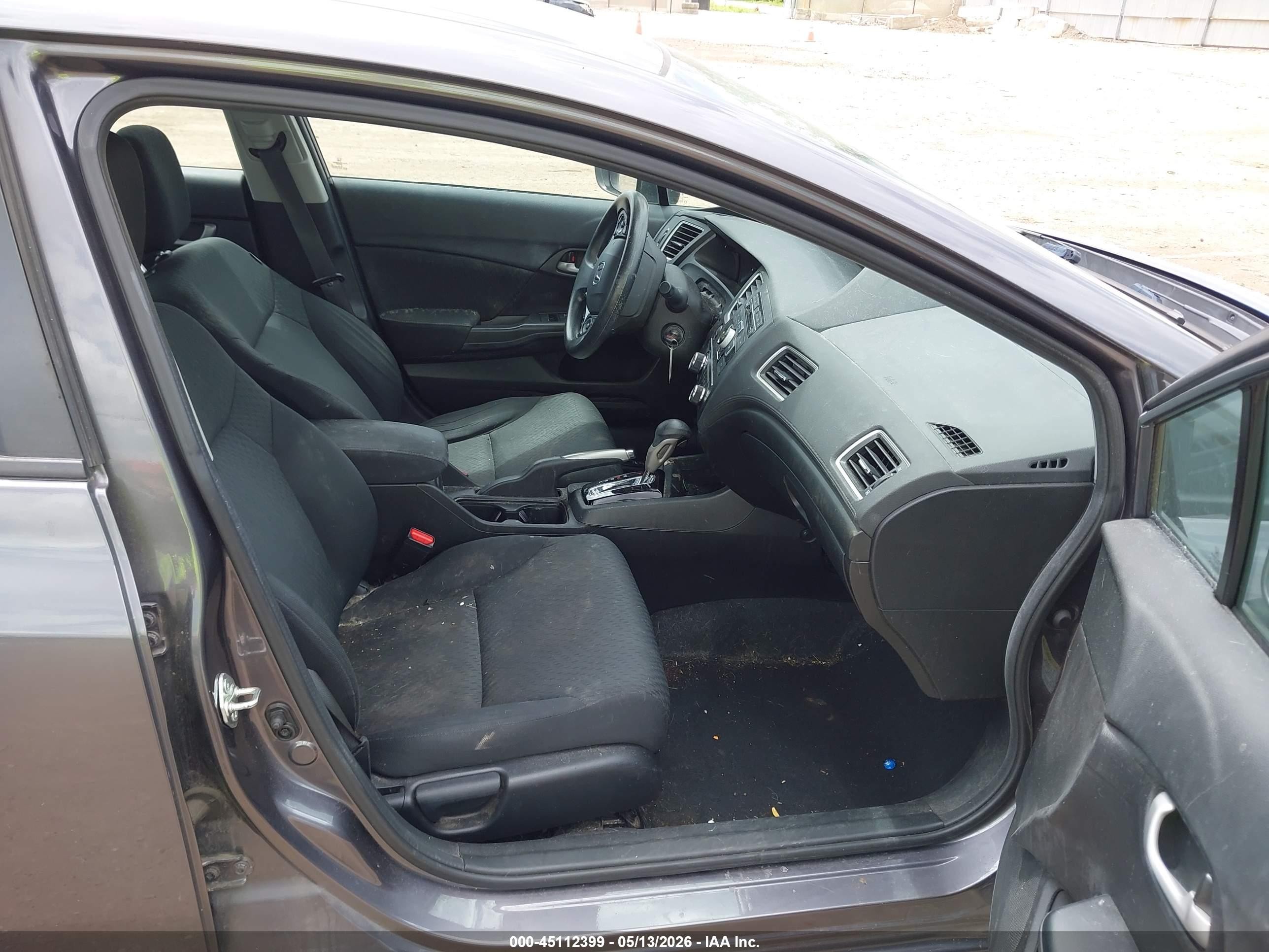 2015 Honda Civic Lx Gray vin: 19XFB2F5XFE102263