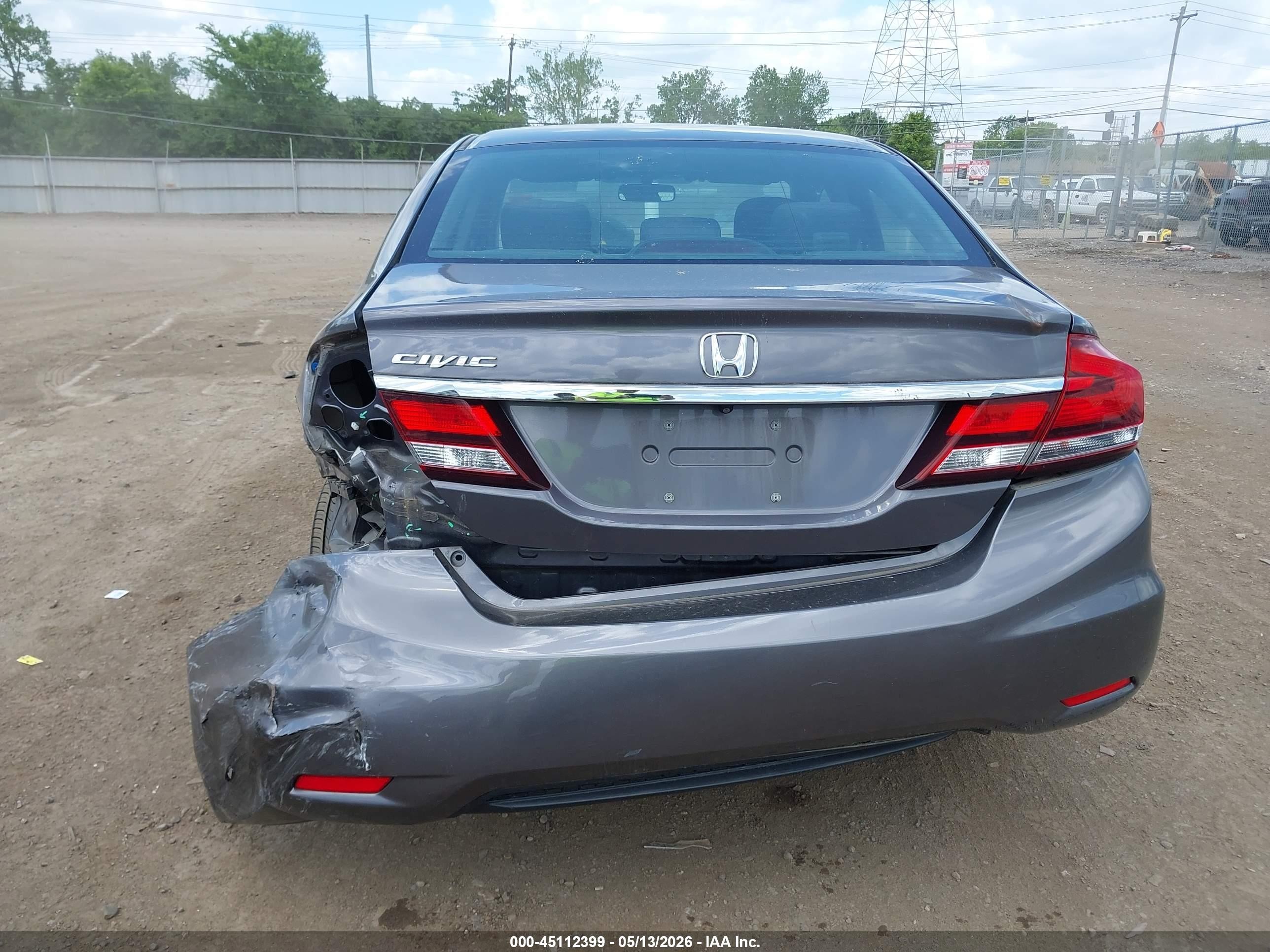 2015 Honda Civic Lx Gray vin: 19XFB2F5XFE102263