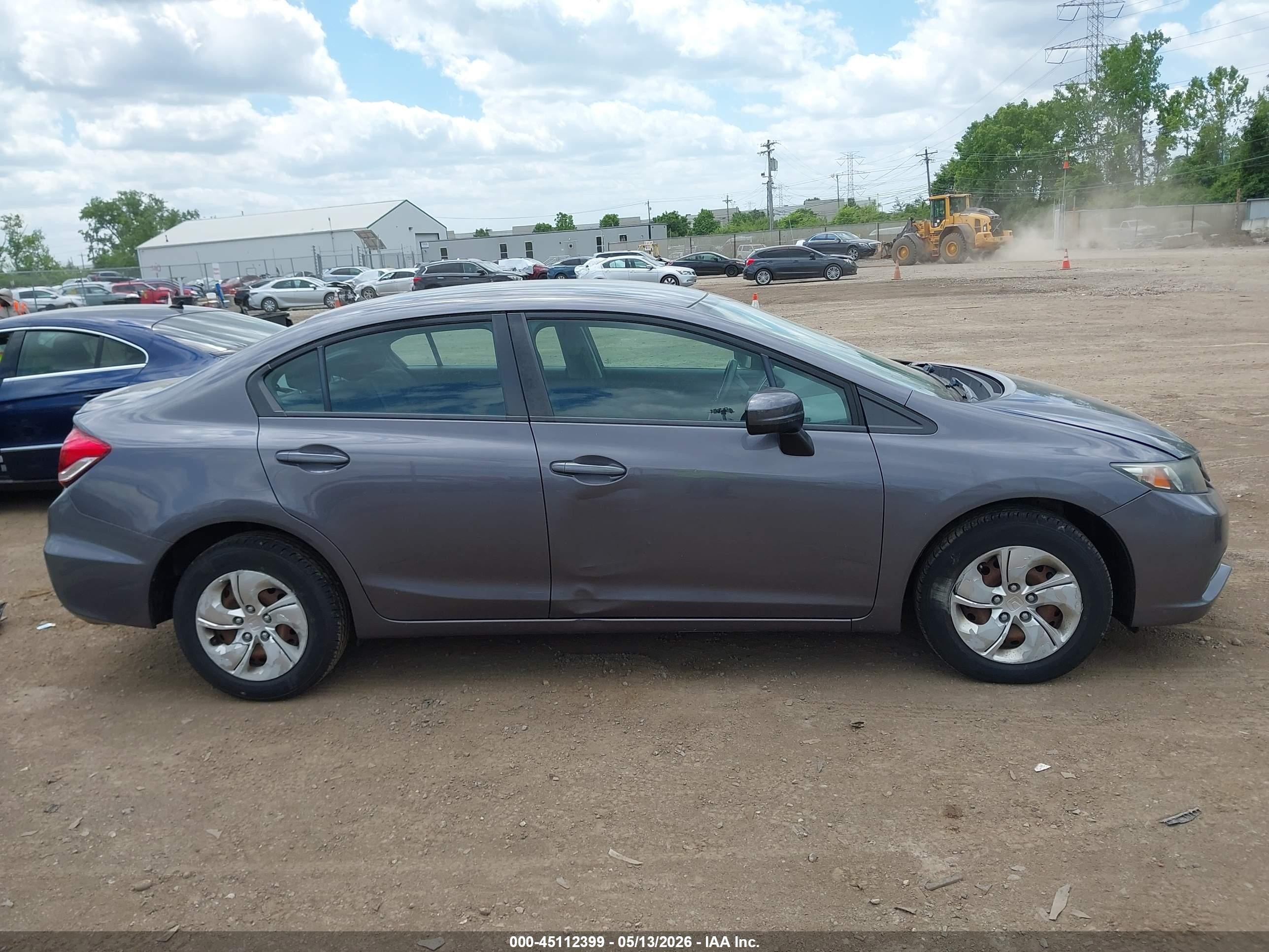 2015 Honda Civic Lx Gray vin: 19XFB2F5XFE102263