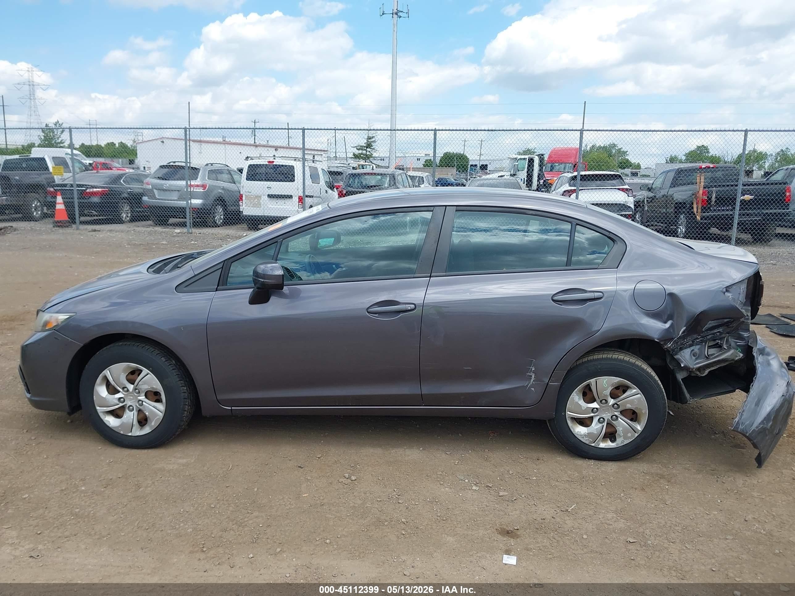 2015 Honda Civic Lx Gray vin: 19XFB2F5XFE102263