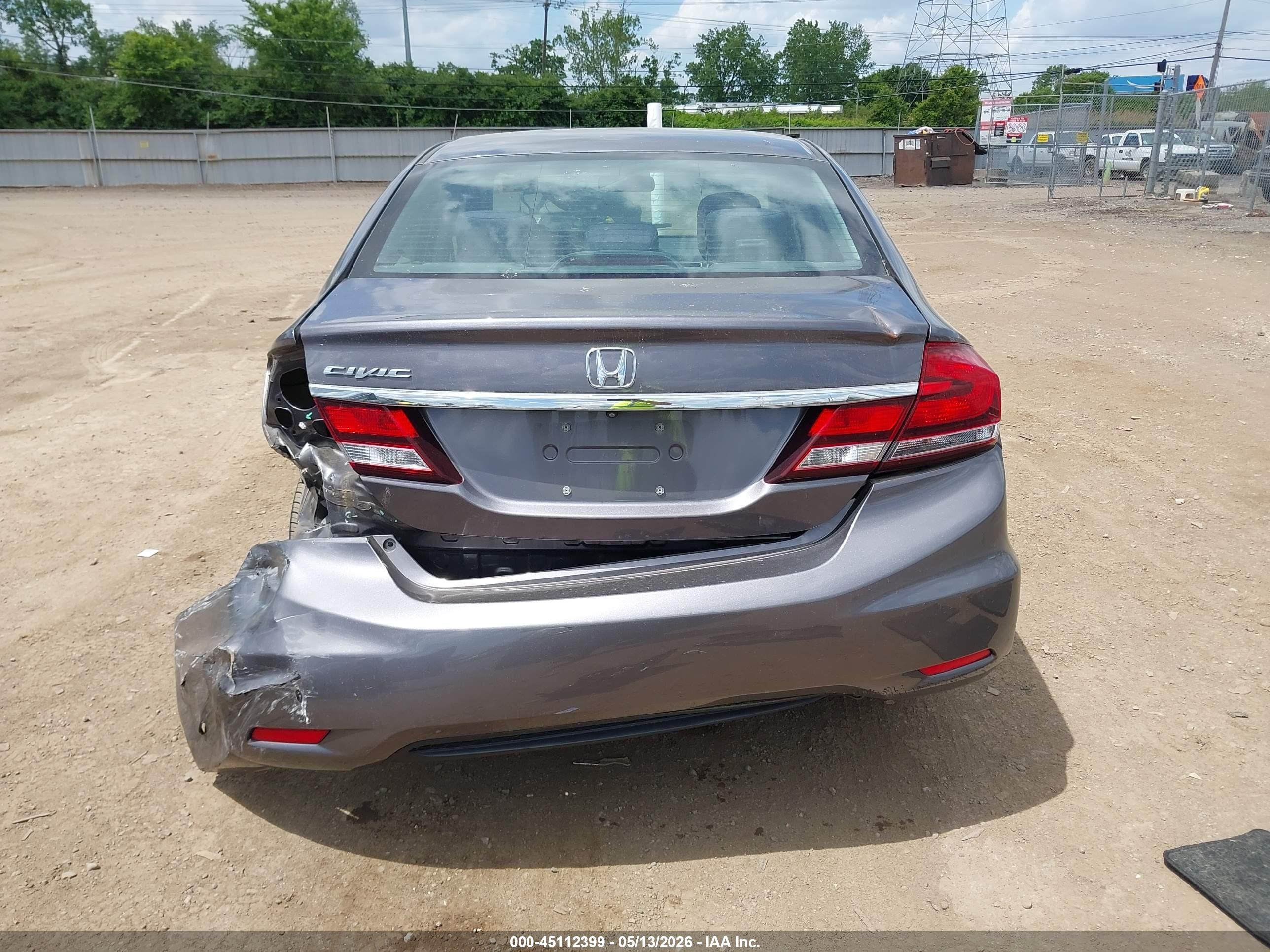 2015 Honda Civic Lx Gray vin: 19XFB2F5XFE102263
