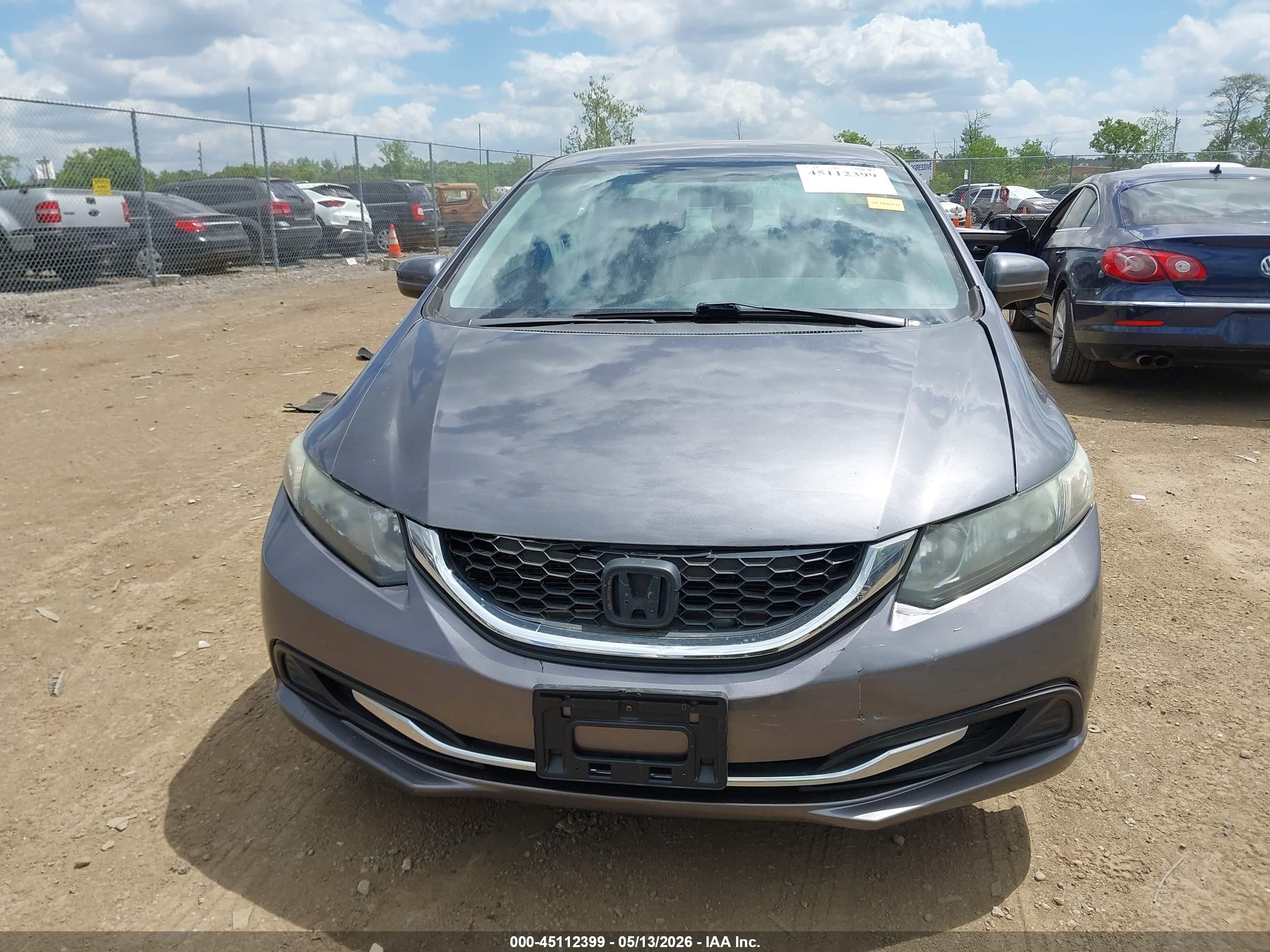 2015 Honda Civic Lx Gray vin: 19XFB2F5XFE102263