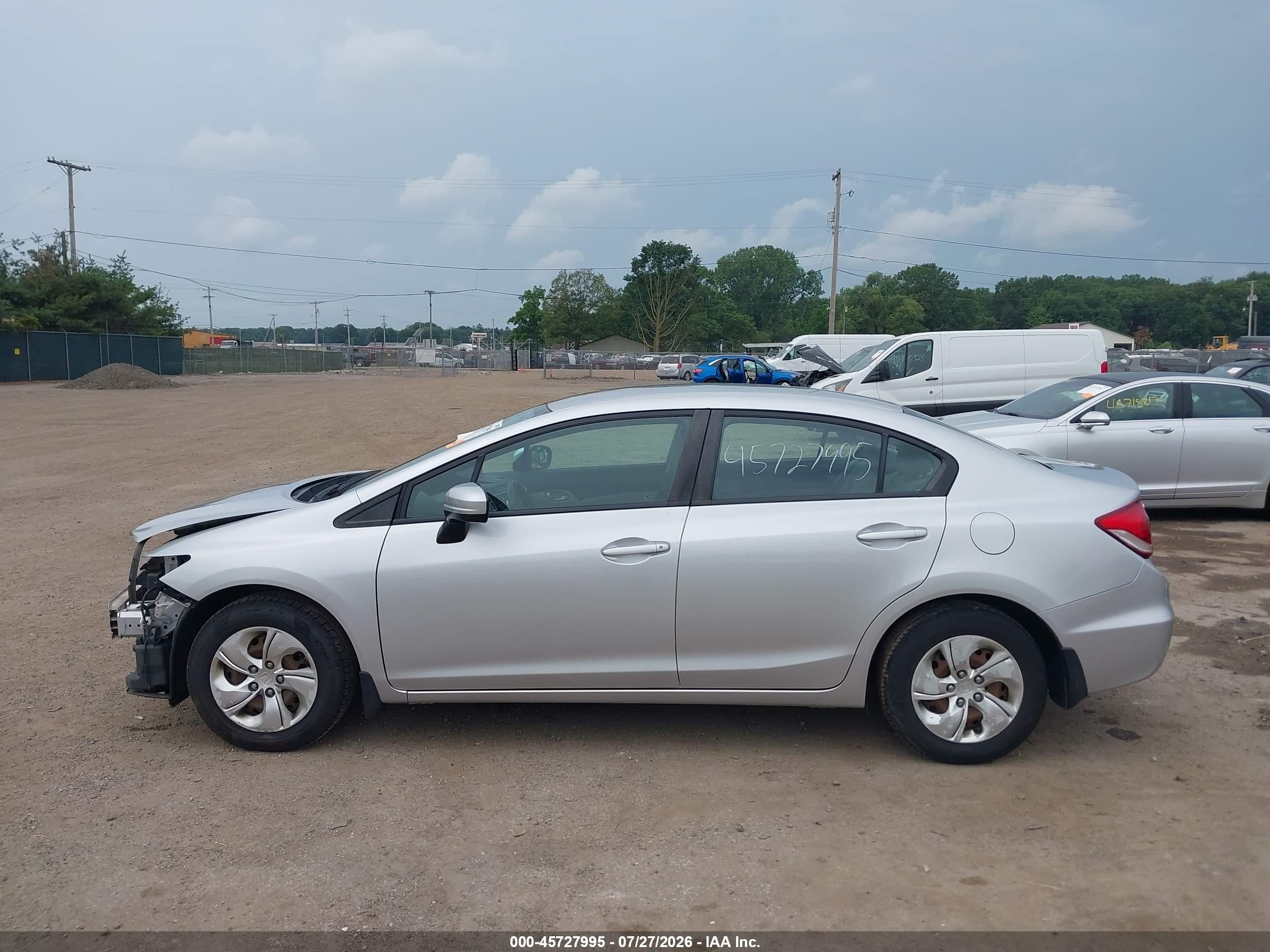 2015 Honda Civic Lx Silver vin: 19XFB2F5XFE112369