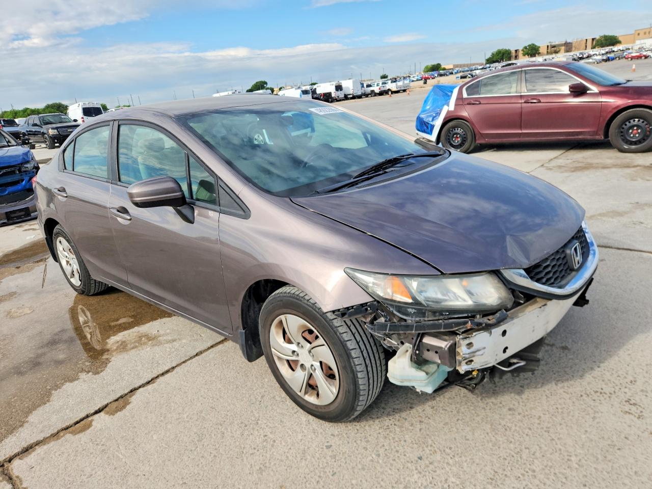 2015 Honda Civic Lx Серый vin: 19XFB2F5XFE113537