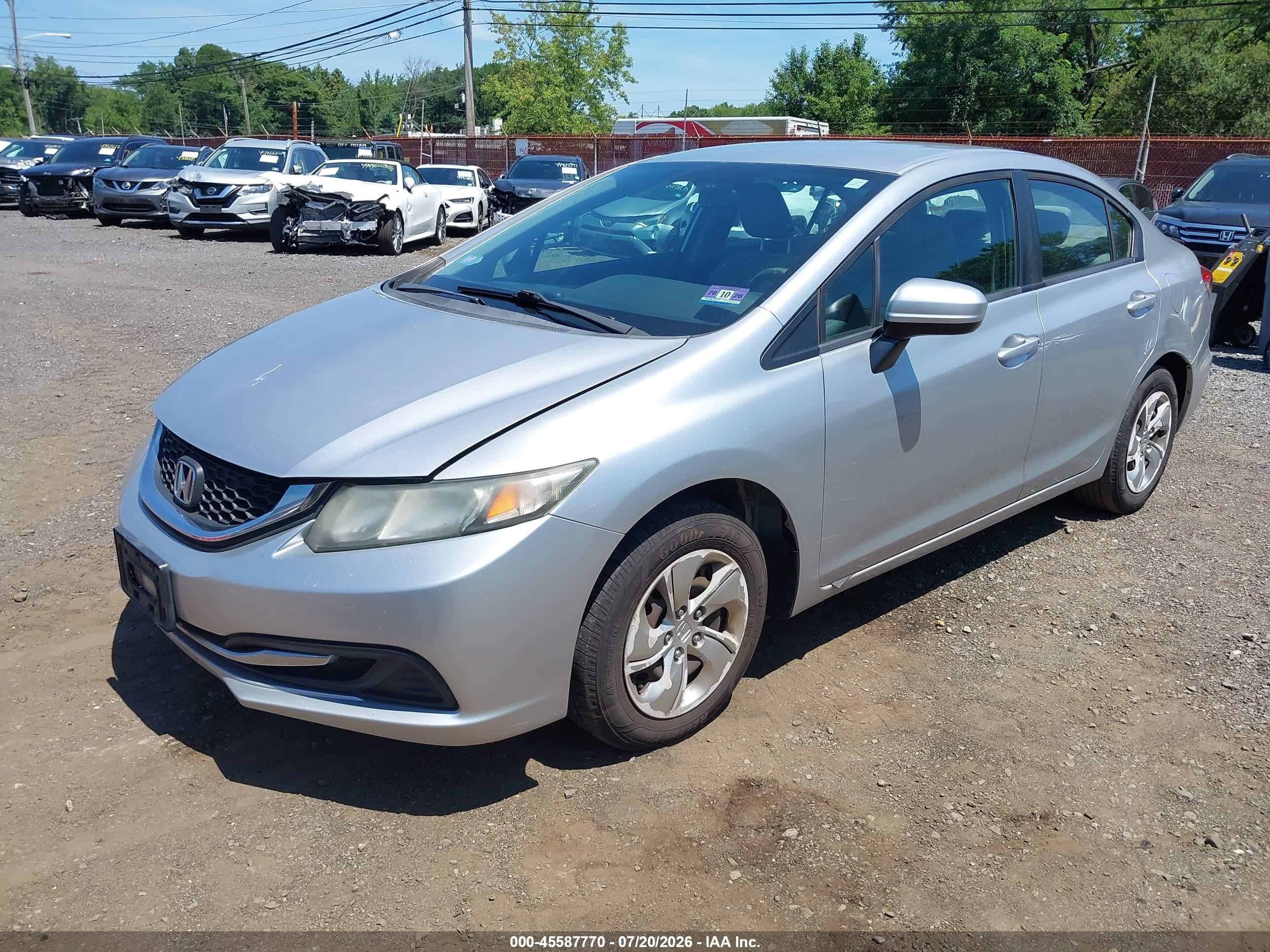 2015 Honda Civic Lx Silver vin: 19XFB2F5XFE115854