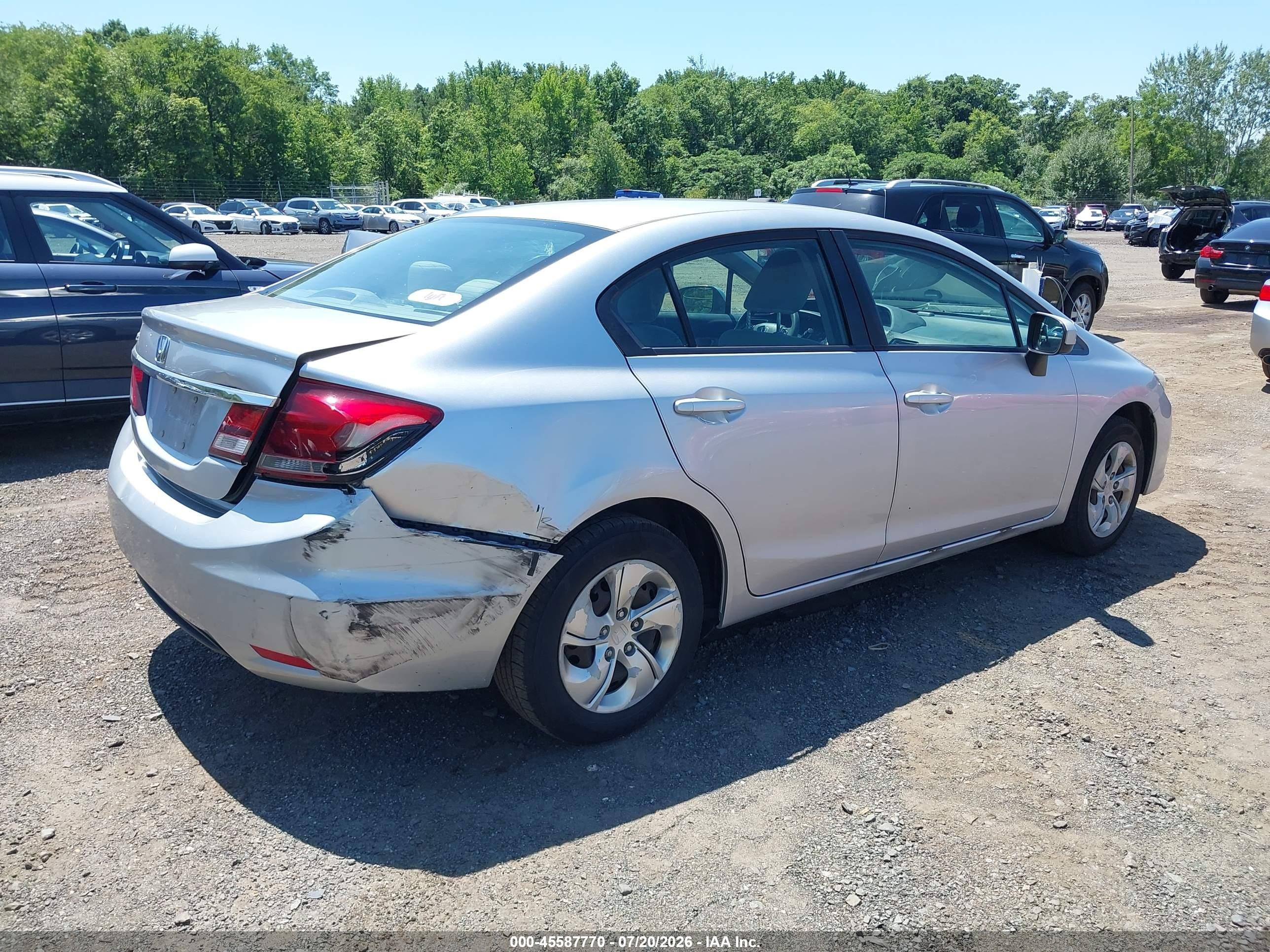 2015 Honda Civic Lx Silver vin: 19XFB2F5XFE115854