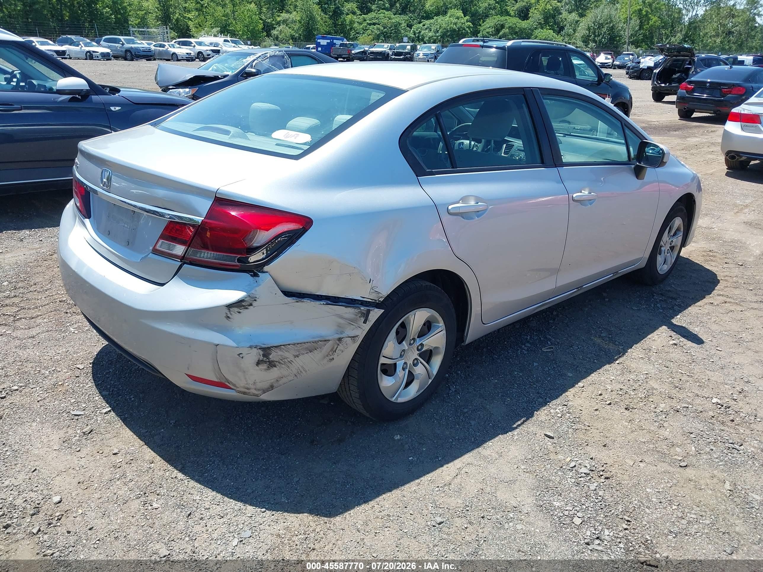 2015 Honda Civic Lx Silver vin: 19XFB2F5XFE115854