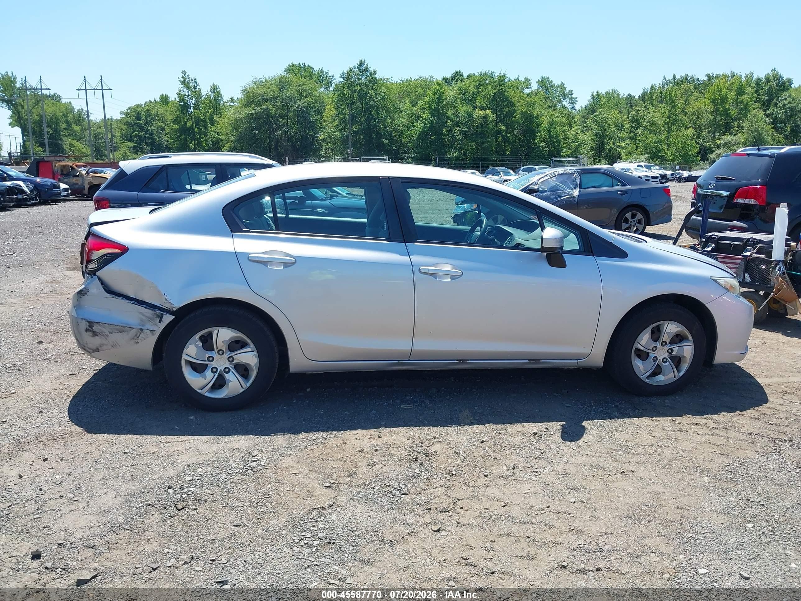 2015 Honda Civic Lx Silver vin: 19XFB2F5XFE115854