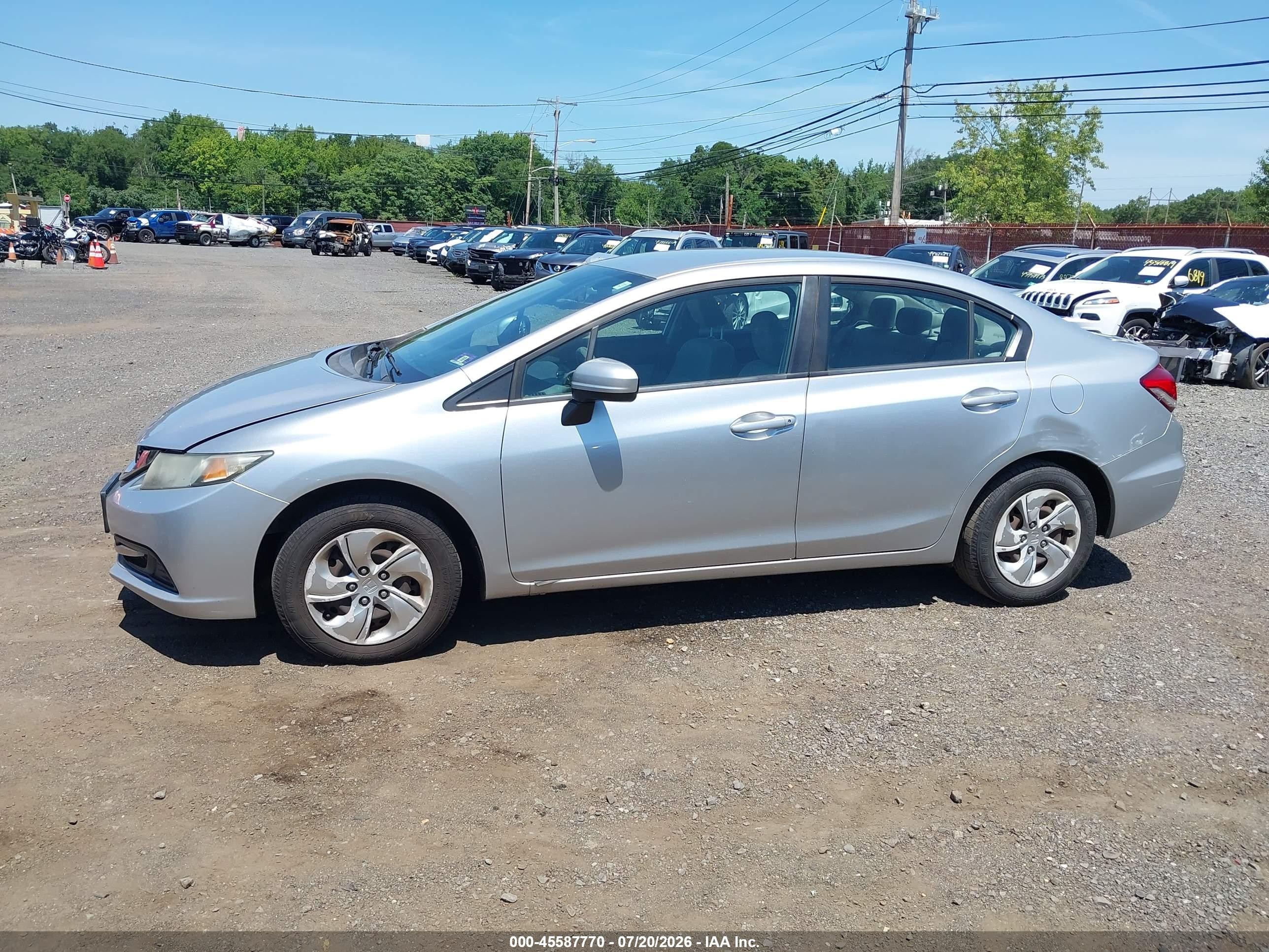 2015 Honda Civic Lx Silver vin: 19XFB2F5XFE115854