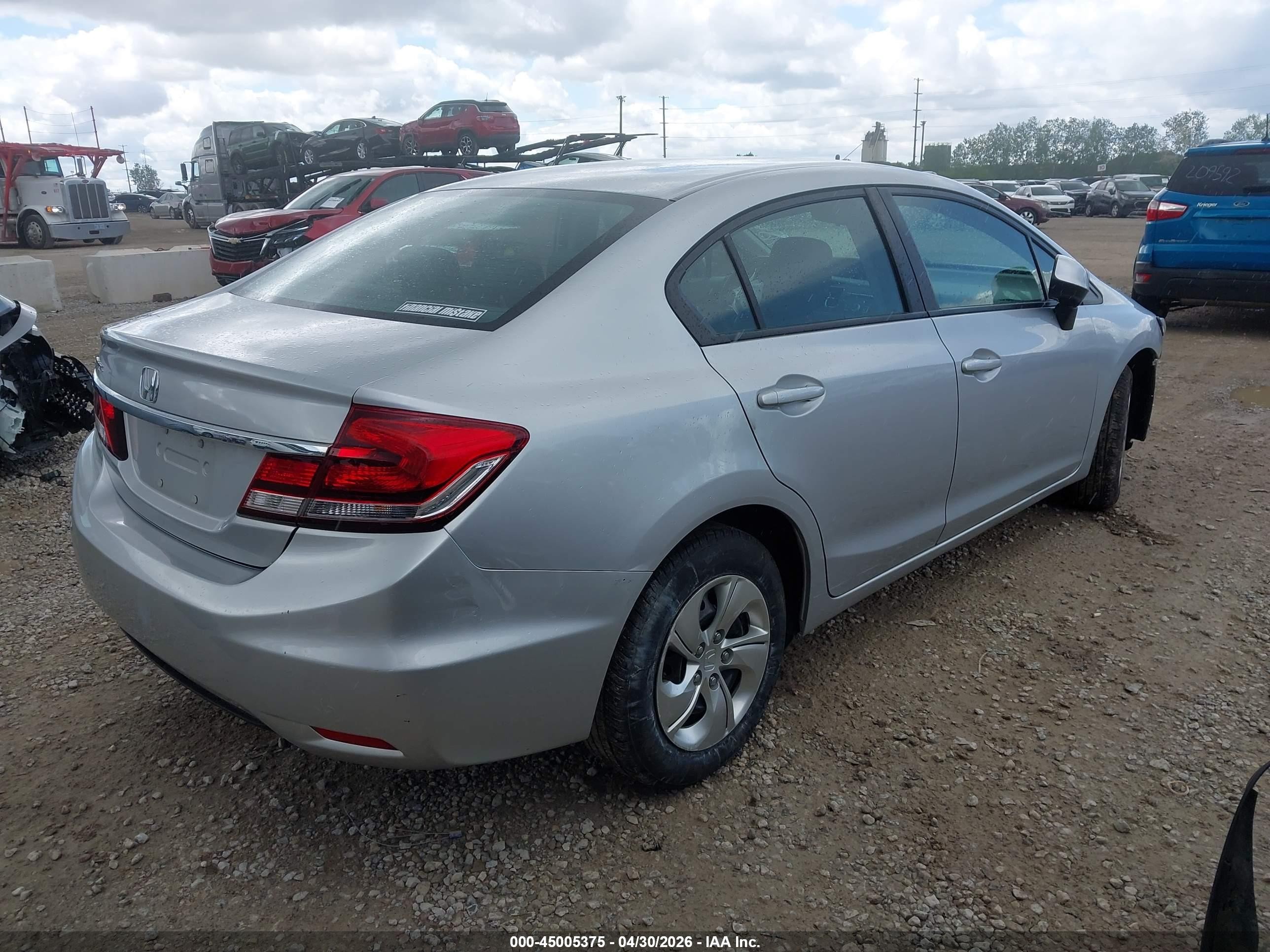2015 Honda Civic Lx Silver vin: 19XFB2F5XFE116521