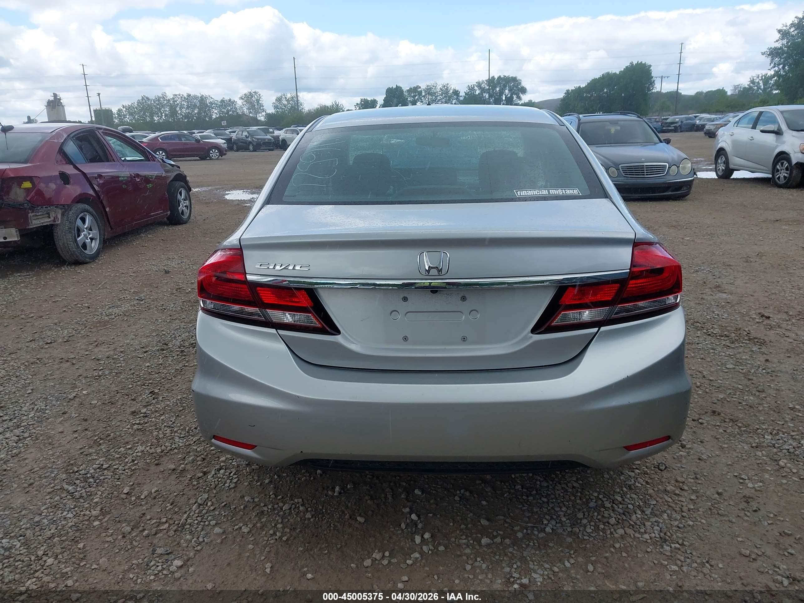 2015 Honda Civic Lx Silver vin: 19XFB2F5XFE116521