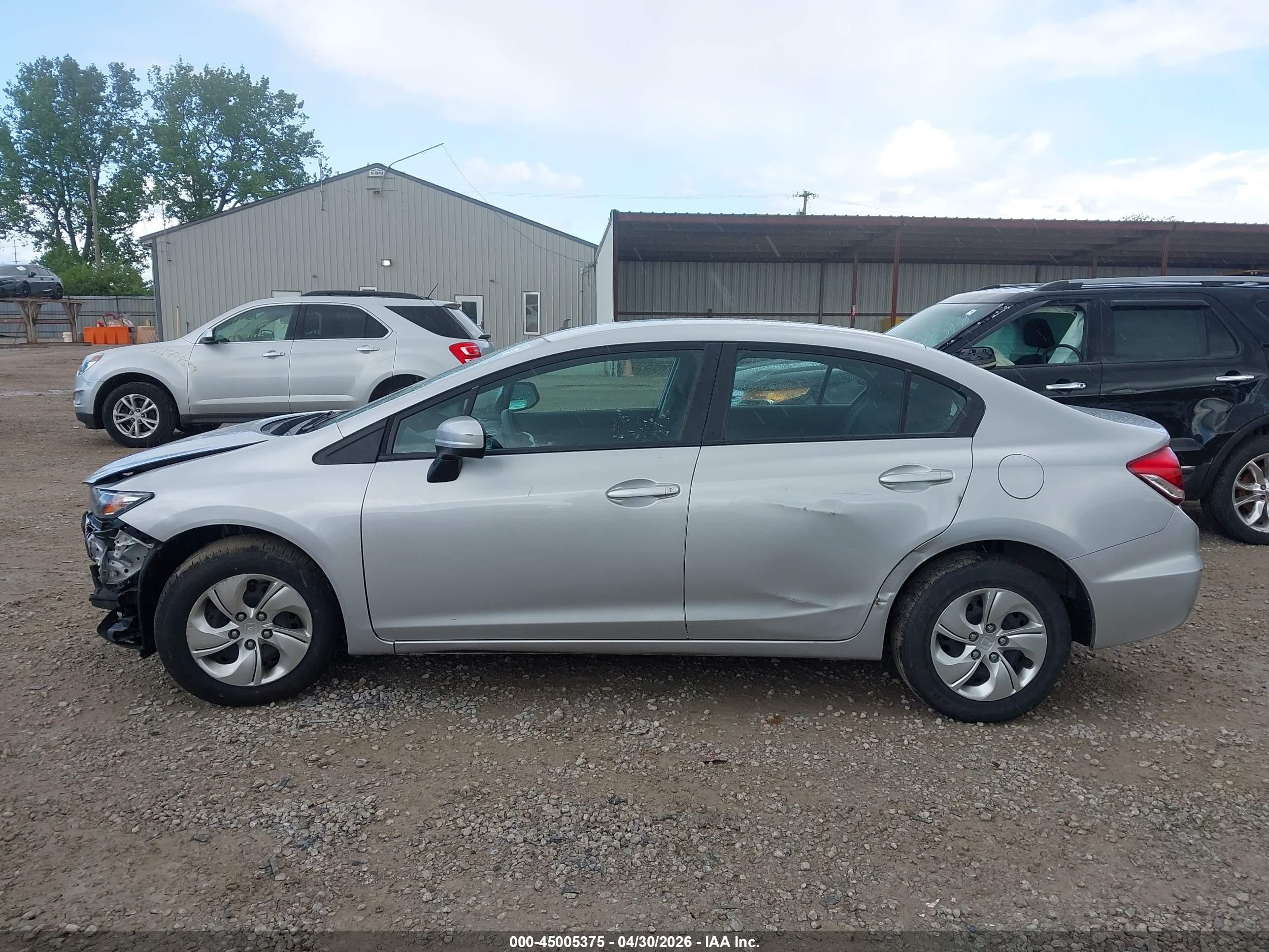 2015 Honda Civic Lx Silver vin: 19XFB2F5XFE116521