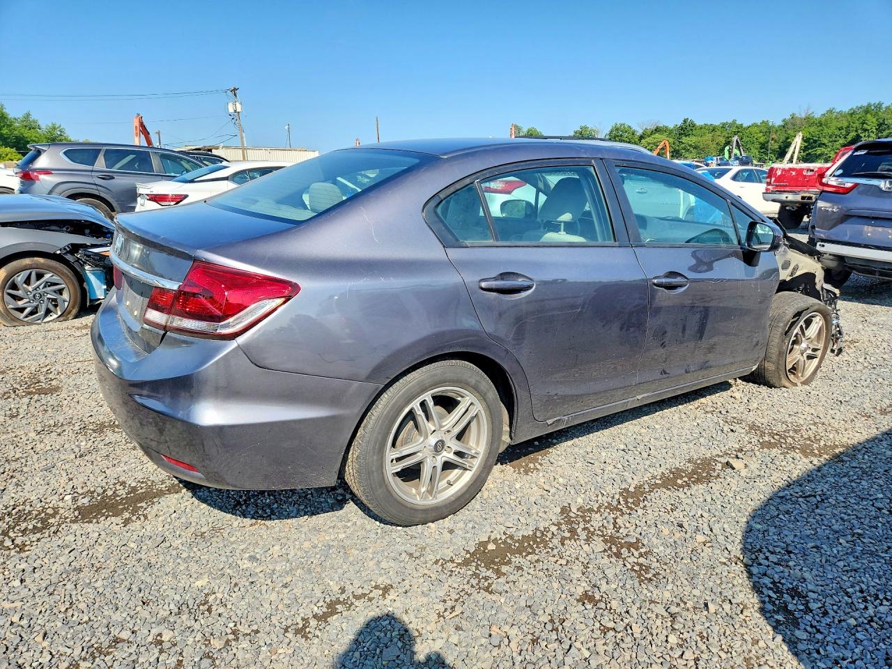 2015 Honda Civic Lx Серый vin: 19XFB2F5XFE204064