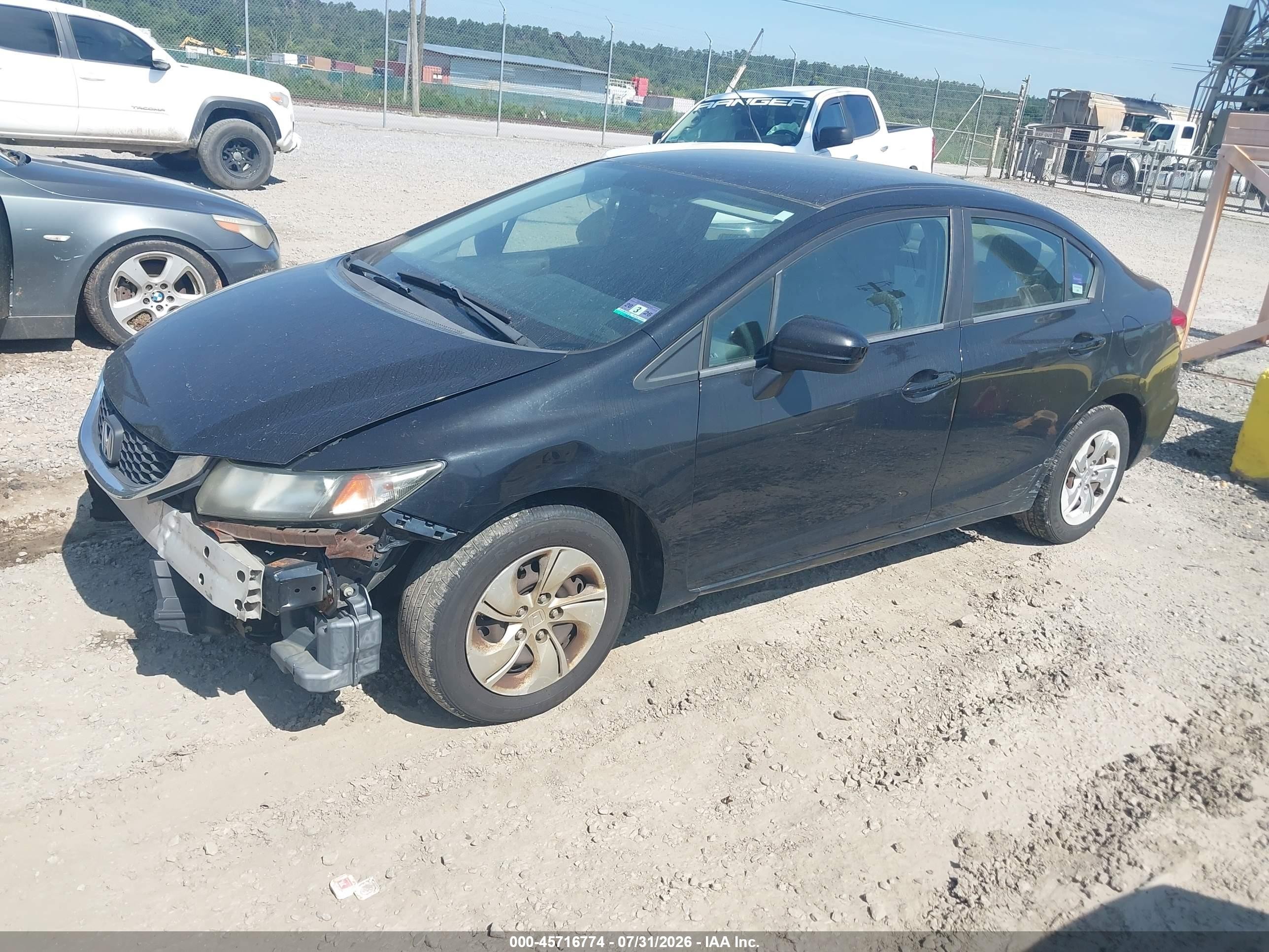 2015 Honda Civic Lx Black vin: 19XFB2F5XFE215632
