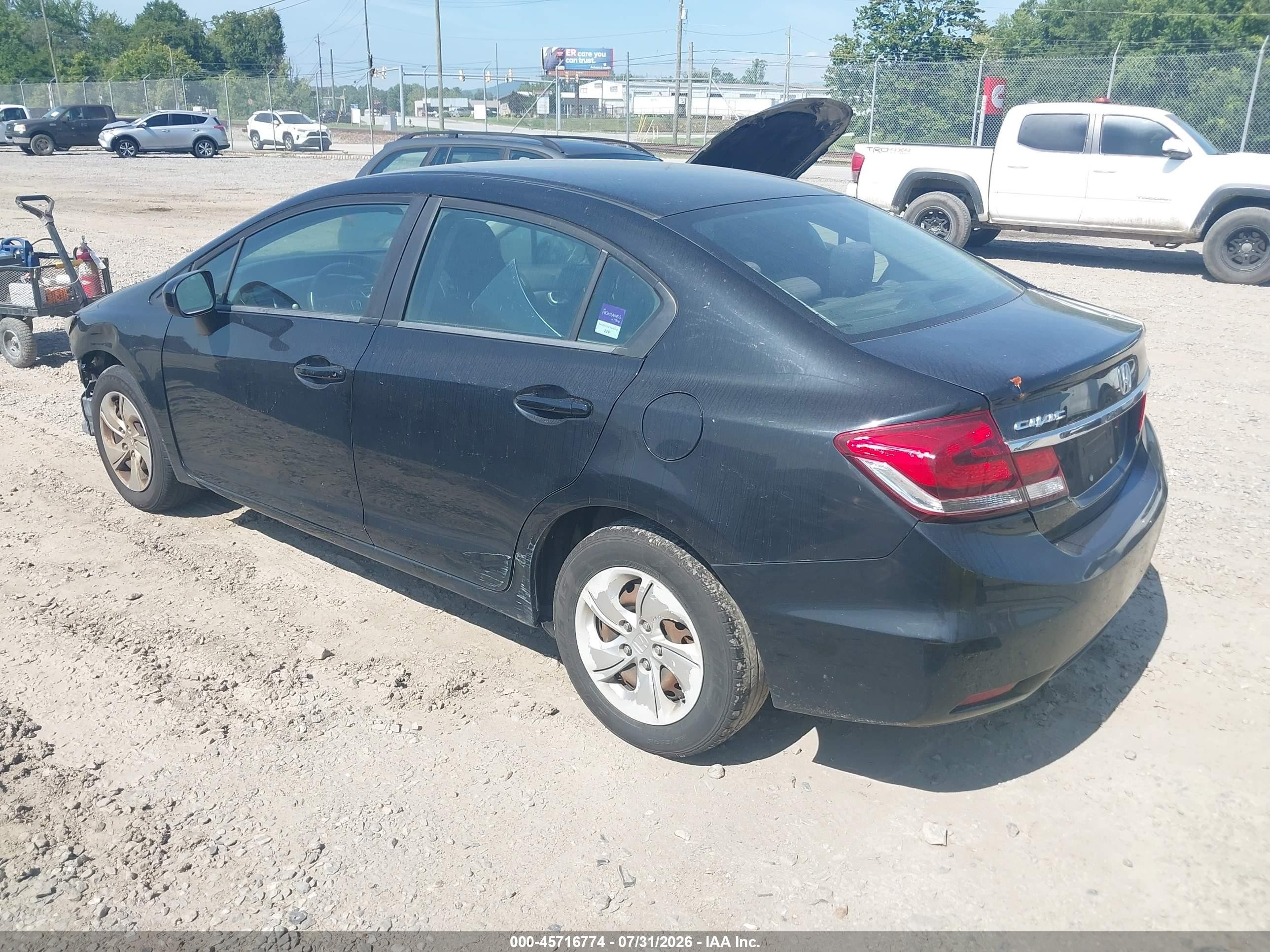 2015 Honda Civic Lx Black vin: 19XFB2F5XFE215632