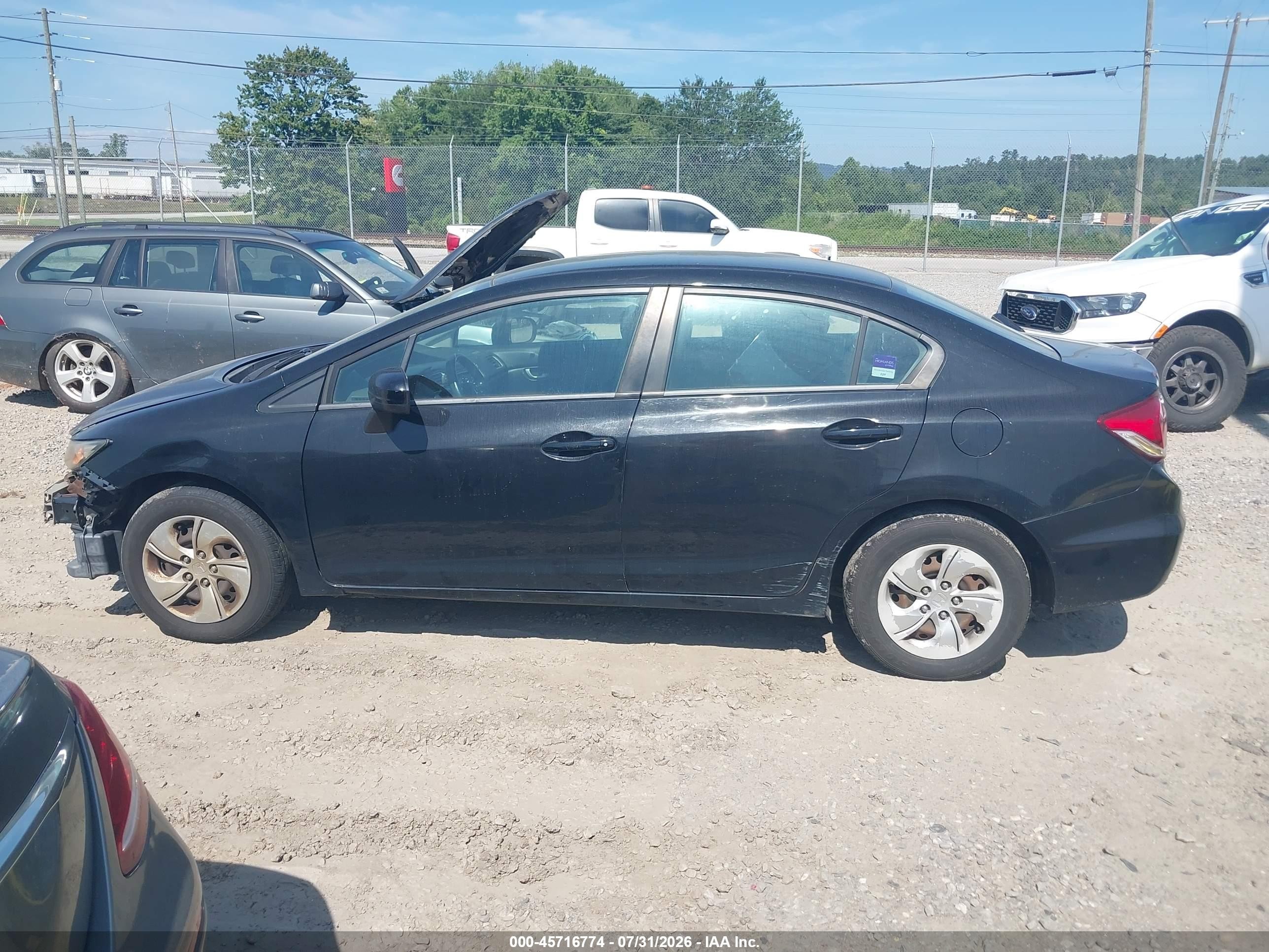 2015 Honda Civic Lx Black vin: 19XFB2F5XFE215632