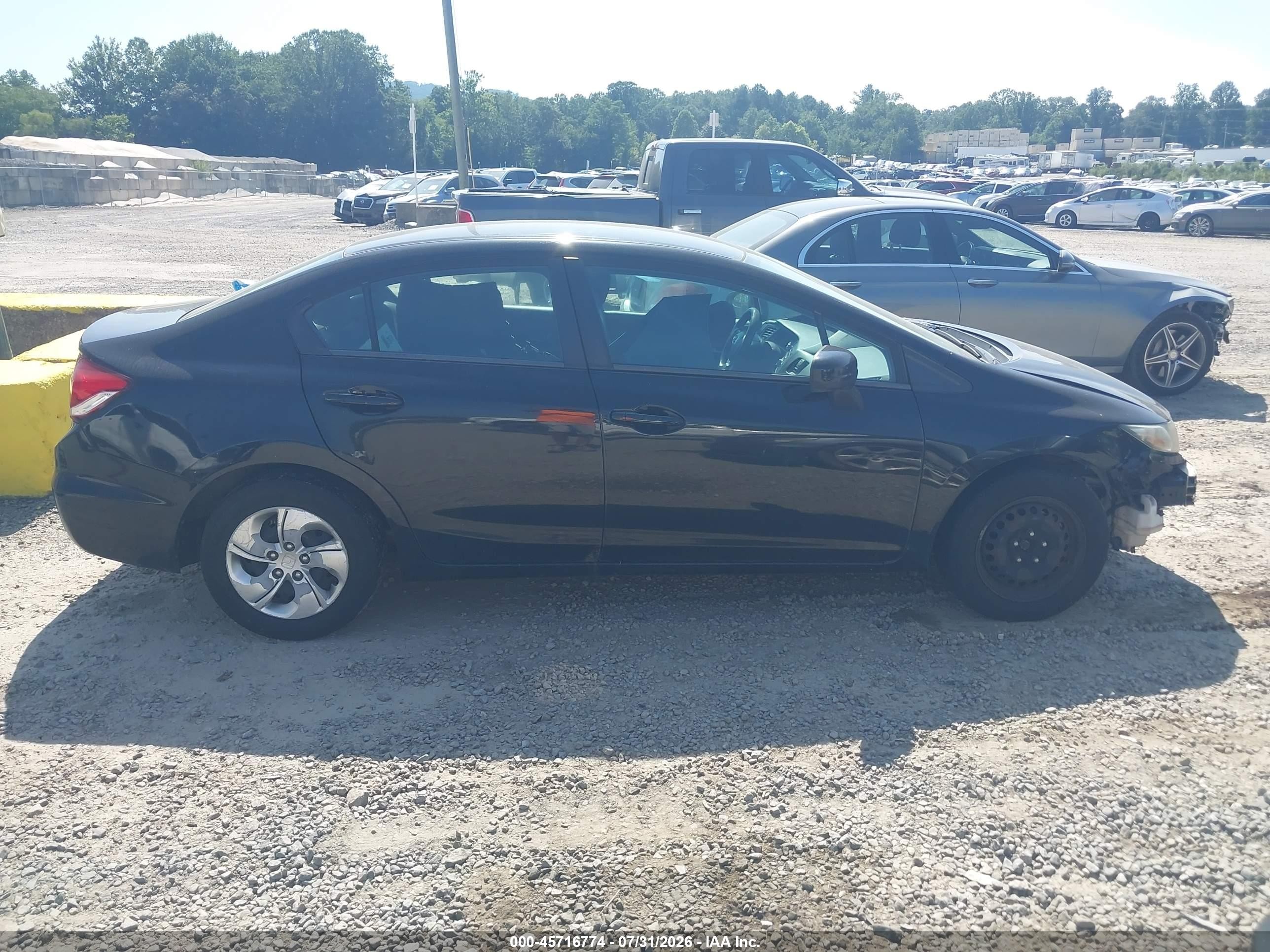 2015 Honda Civic Lx Black vin: 19XFB2F5XFE215632