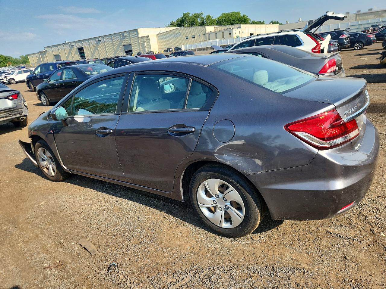 2015 Honda Civic Lx Gray vin: 19XFB2F5XFE219356