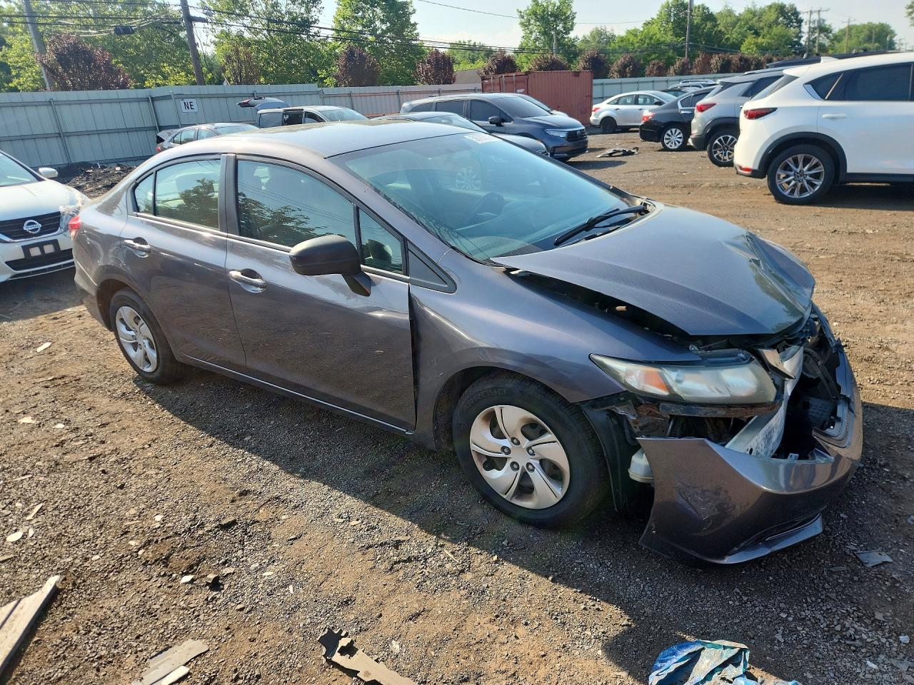 2015 Honda Civic Lx Gray vin: 19XFB2F5XFE219356