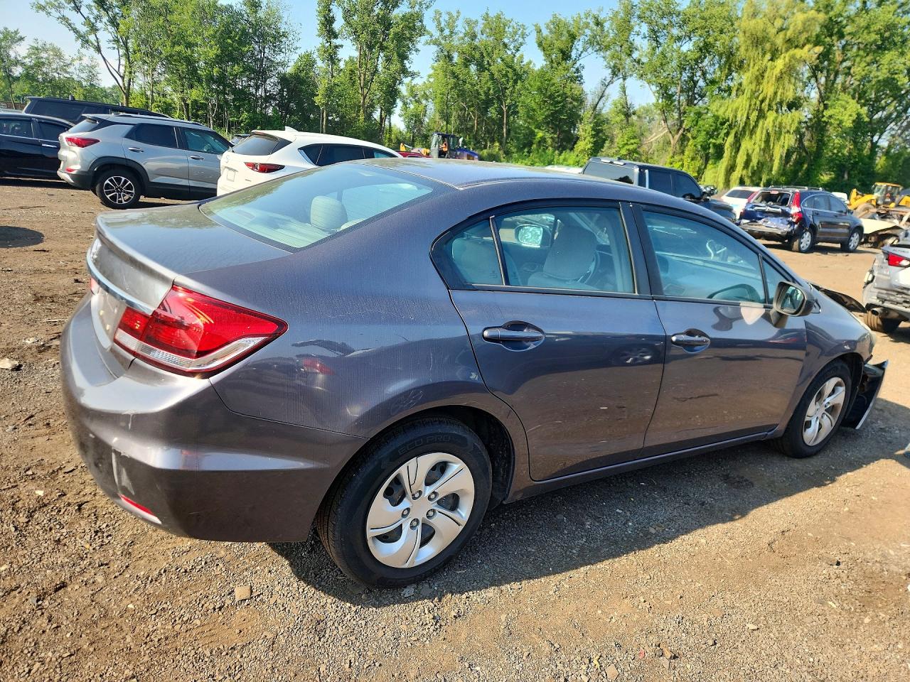 2015 Honda Civic Lx Gray vin: 19XFB2F5XFE219356