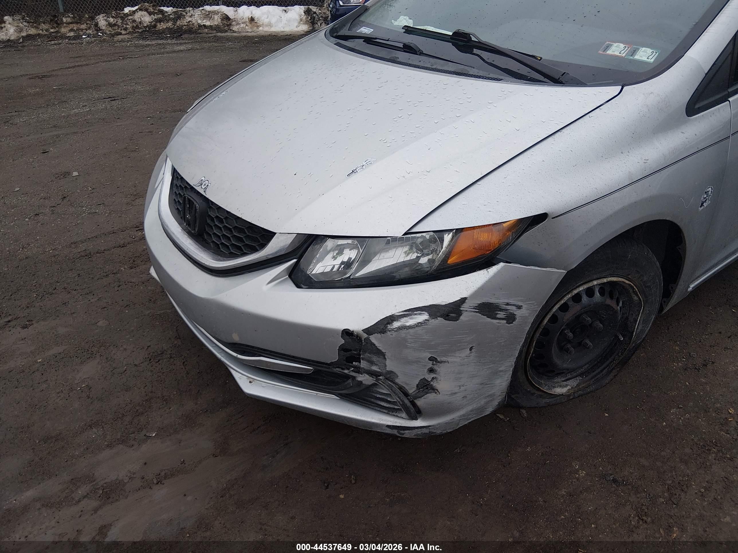 2015 Honda Civic Lx Silver vin: 19XFB2F5XFE232060