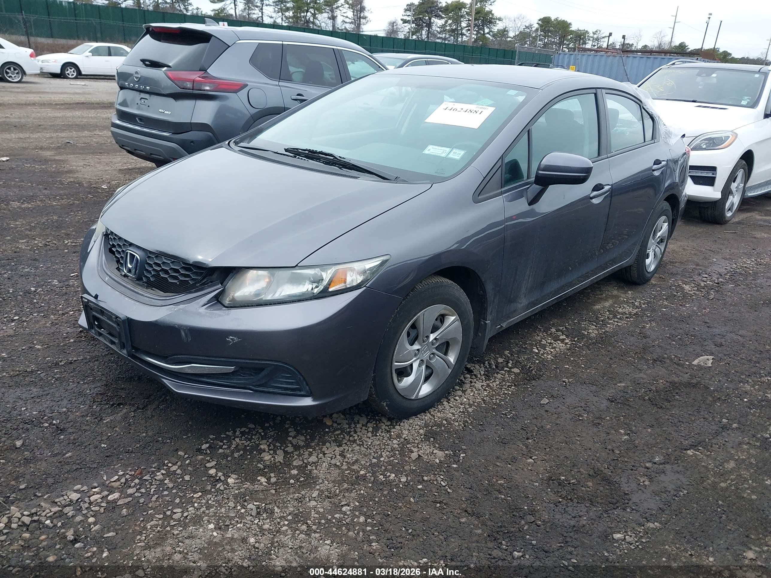 2015 Honda Civic Lx Gray vin: 19XFB2F5XFE241891