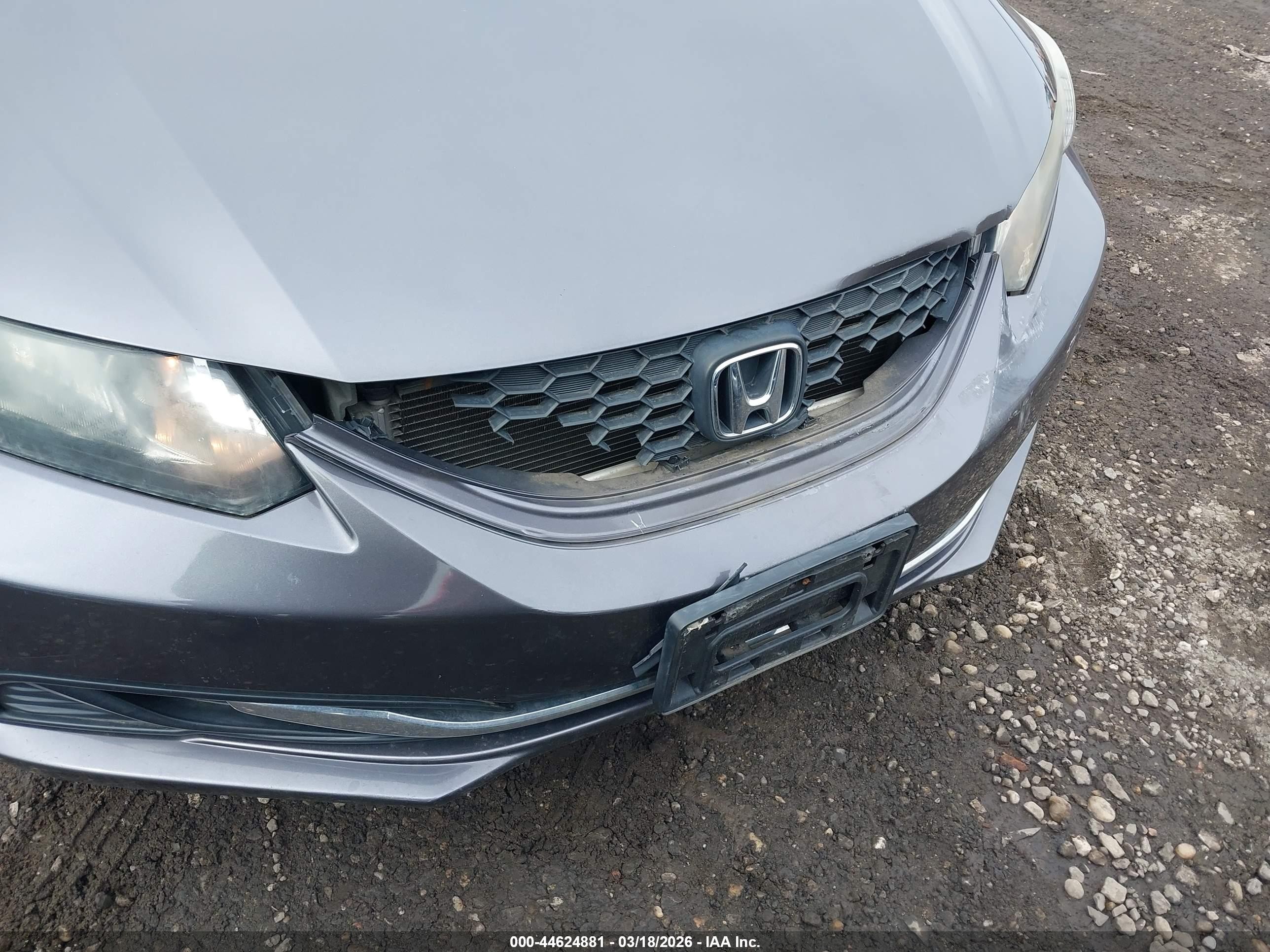 2015 Honda Civic Lx Gray vin: 19XFB2F5XFE241891