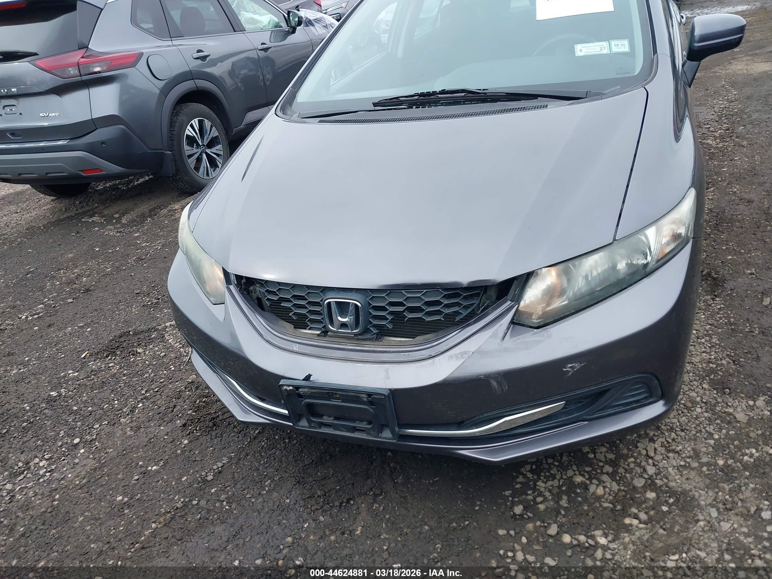 2015 Honda Civic Lx Gray vin: 19XFB2F5XFE241891