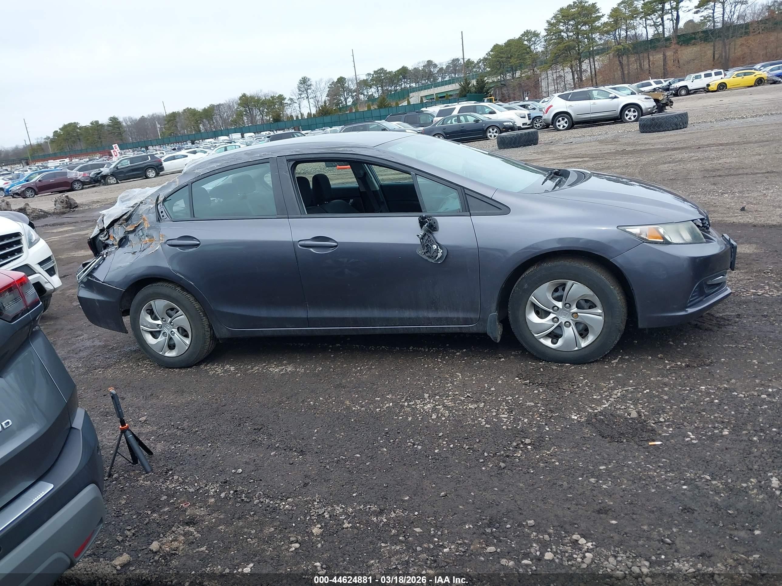 2015 Honda Civic Lx Gray vin: 19XFB2F5XFE241891
