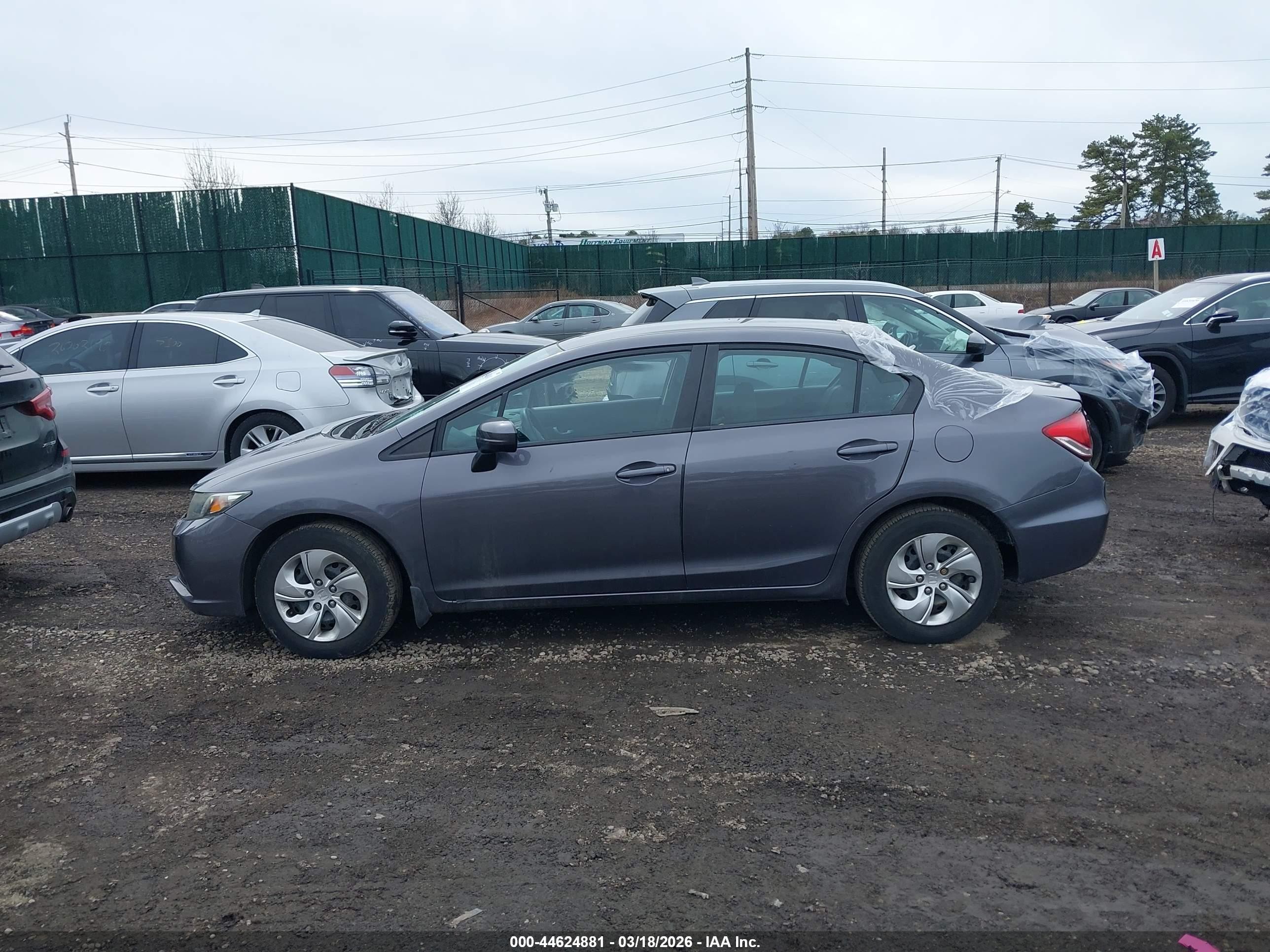2015 Honda Civic Lx Gray vin: 19XFB2F5XFE241891