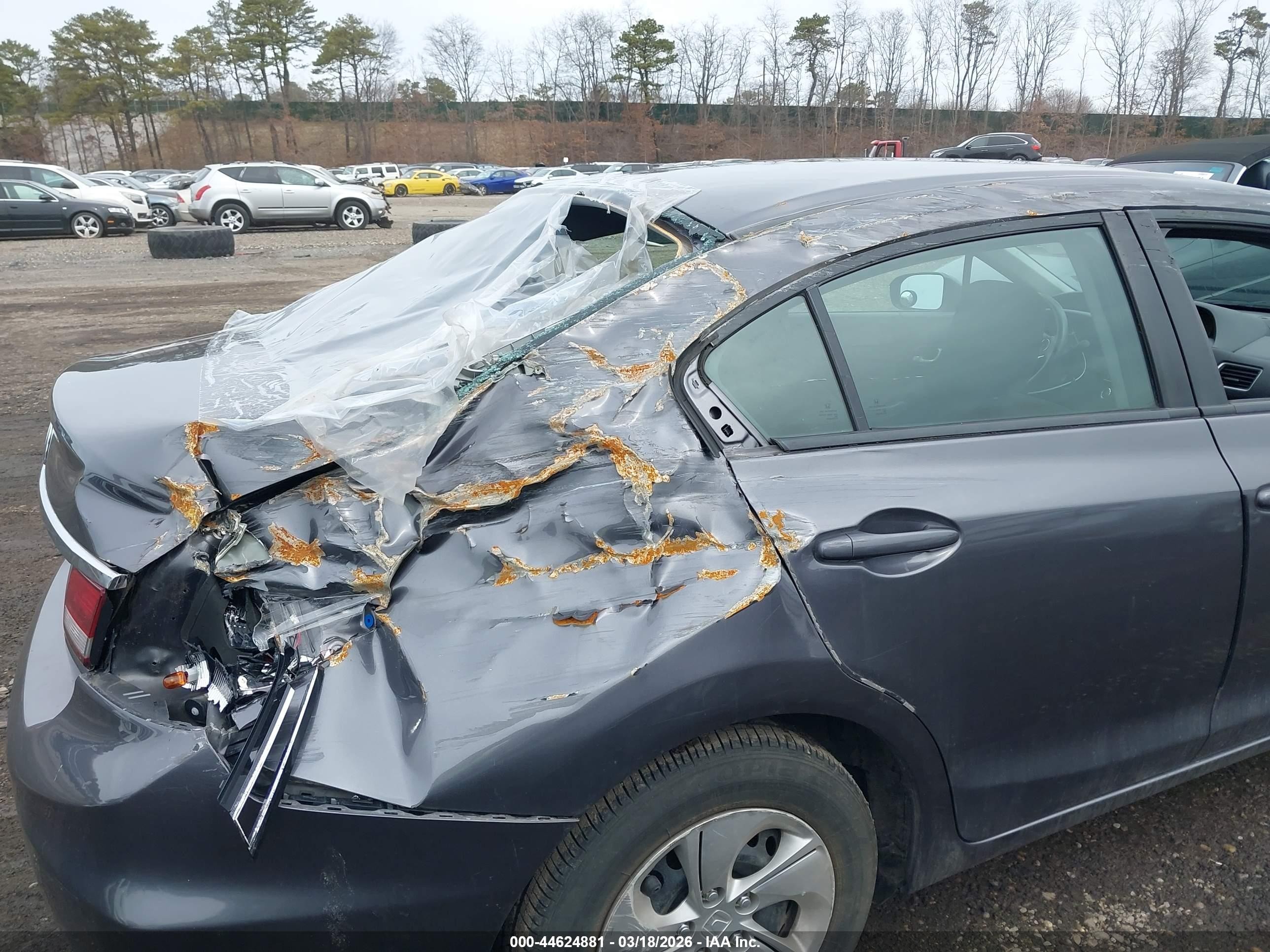 2015 Honda Civic Lx Gray vin: 19XFB2F5XFE241891