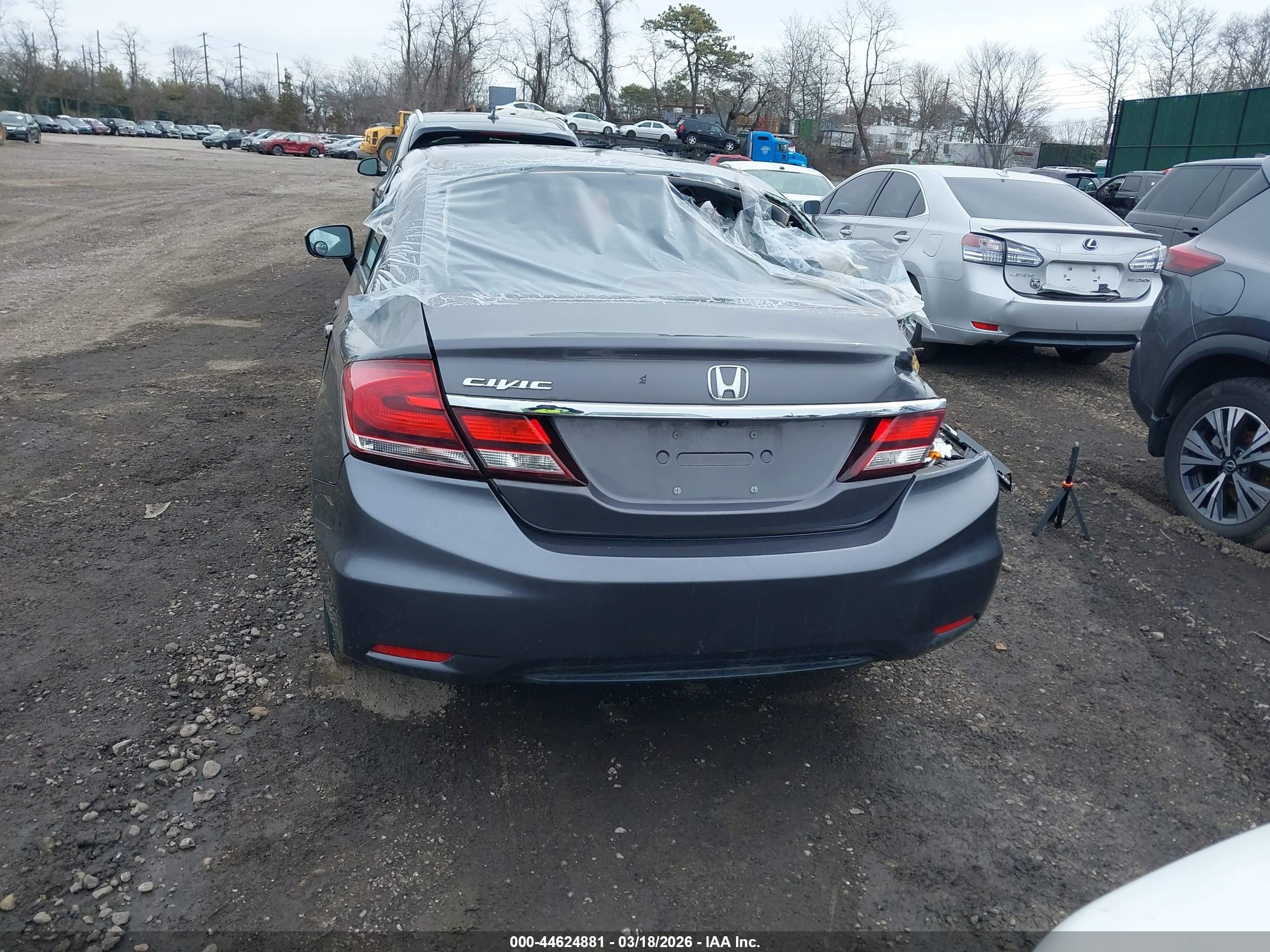 2015 Honda Civic Lx Gray vin: 19XFB2F5XFE241891