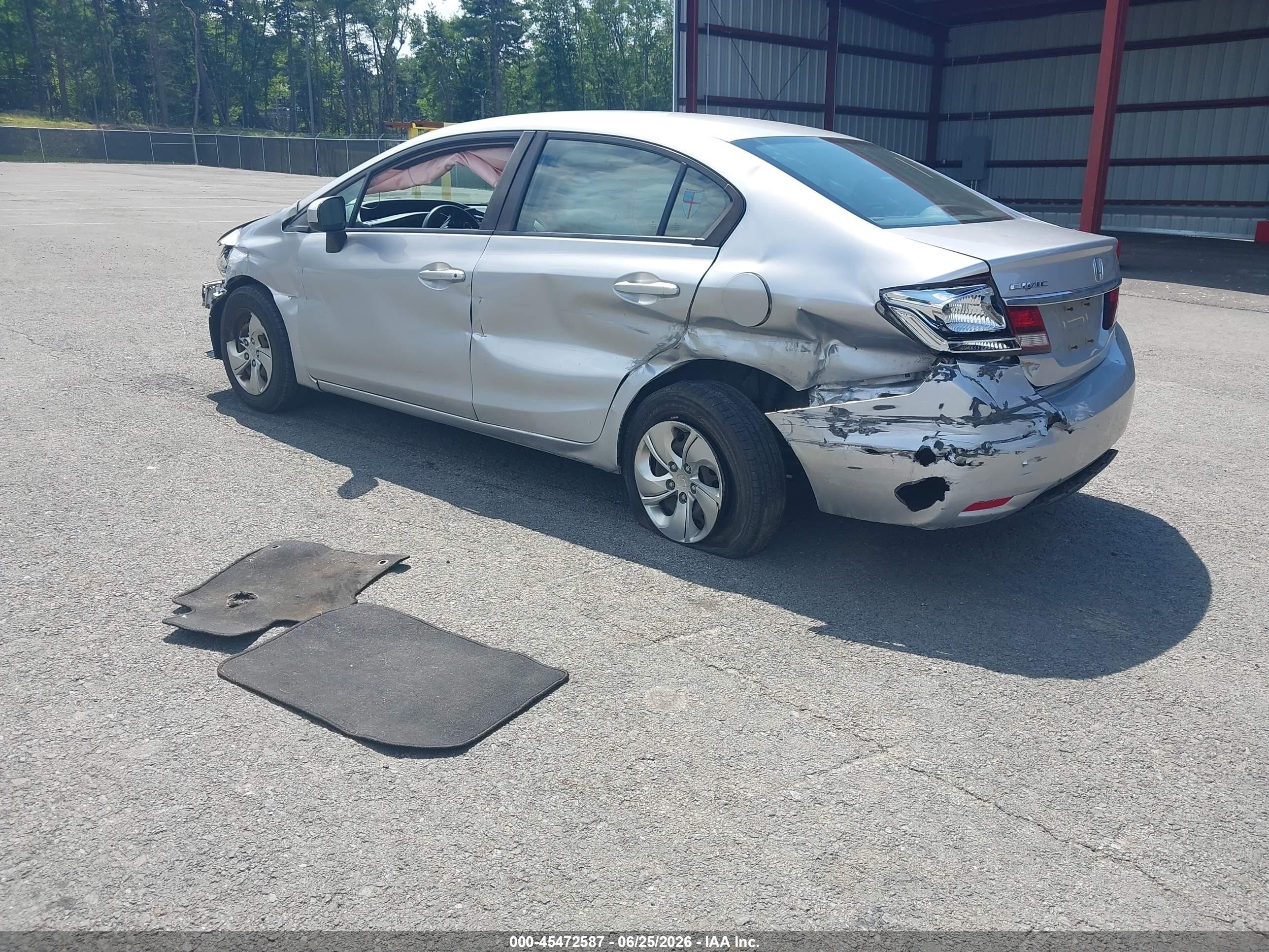 2015 Honda Civic Lx Silver vin: 19XFB2F5XFE261946
