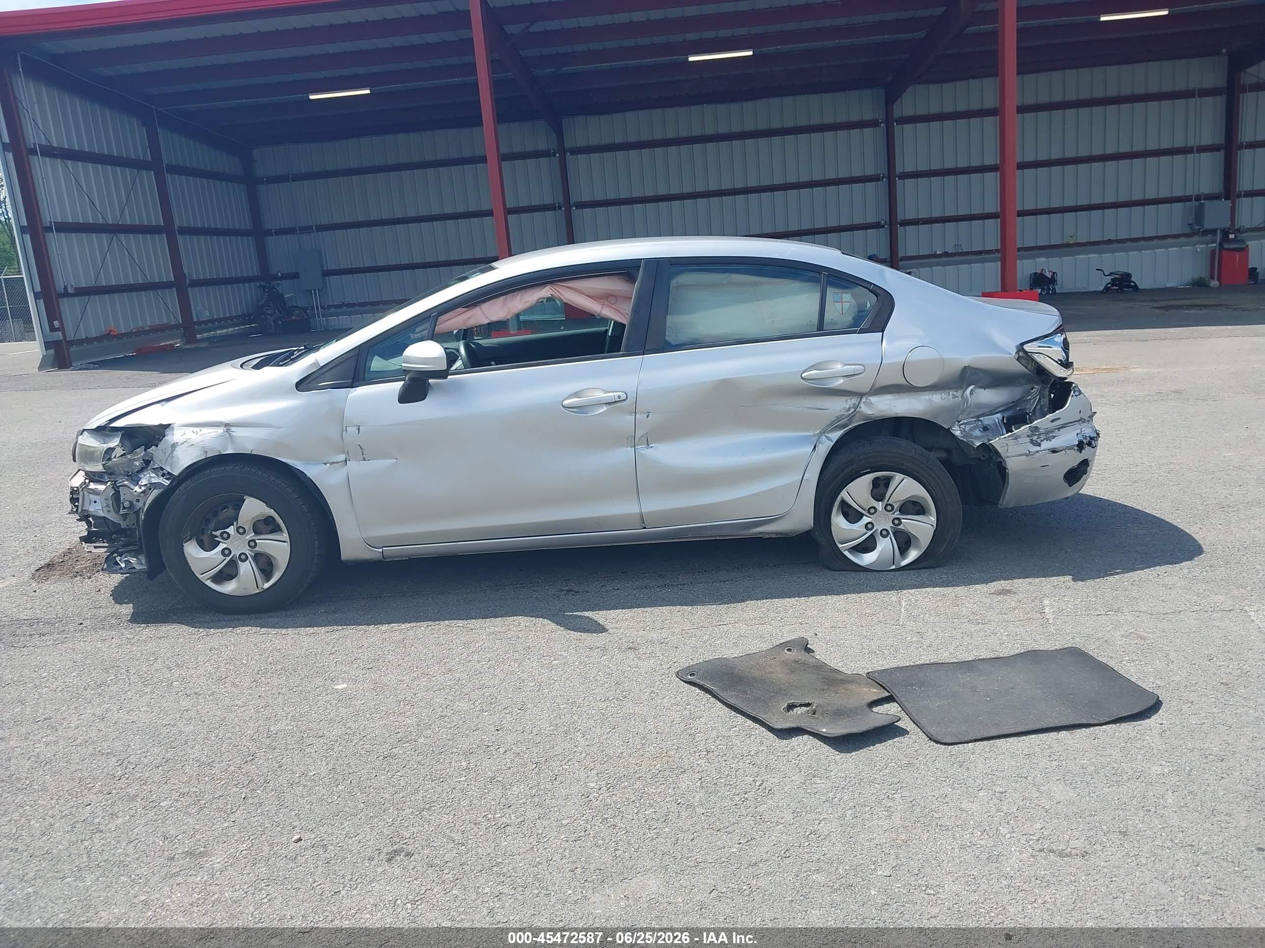 2015 Honda Civic Lx Silver vin: 19XFB2F5XFE261946