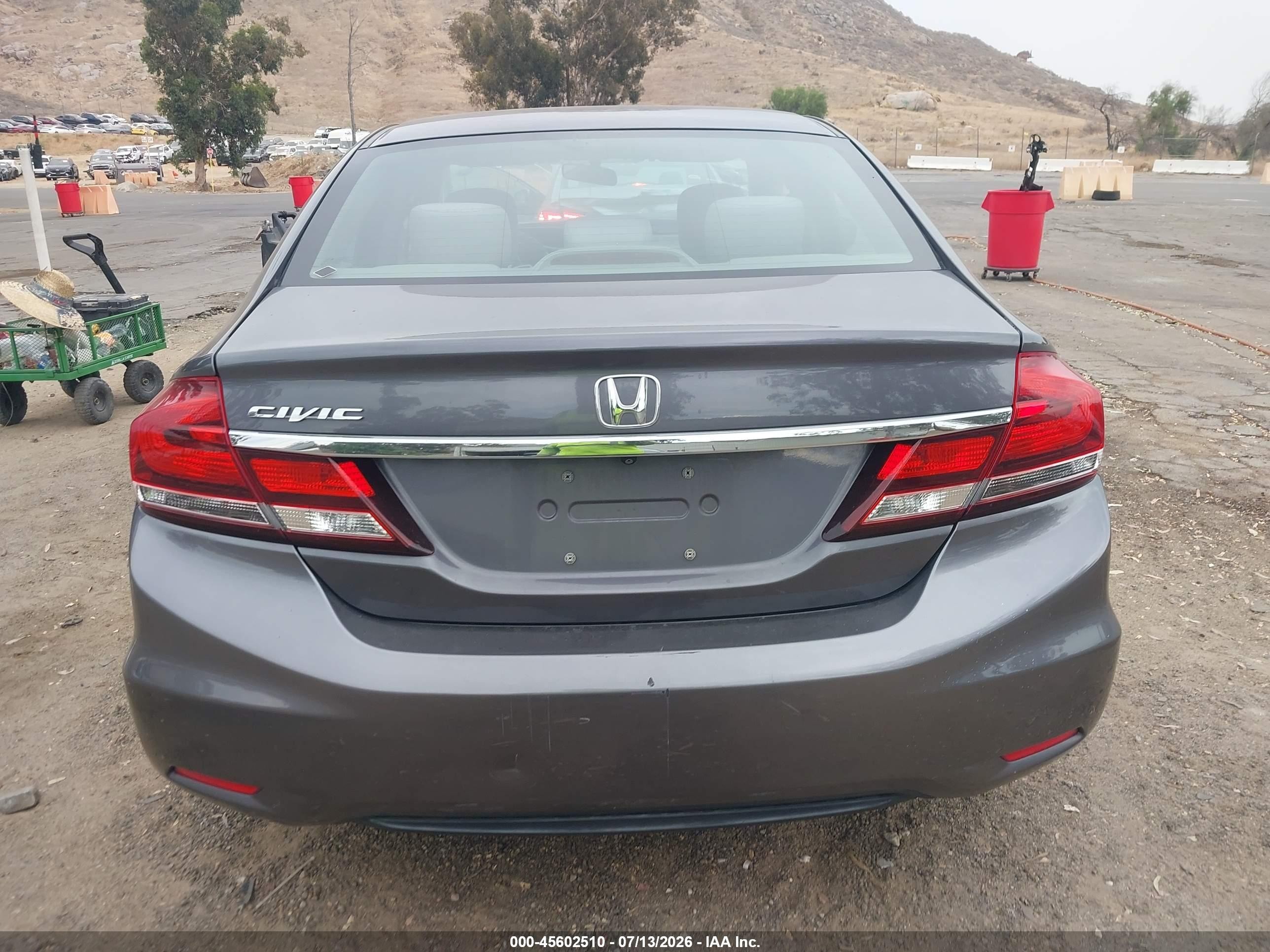 2015 Honda Civic Lx Gray vin: 19XFB2F5XFE266614