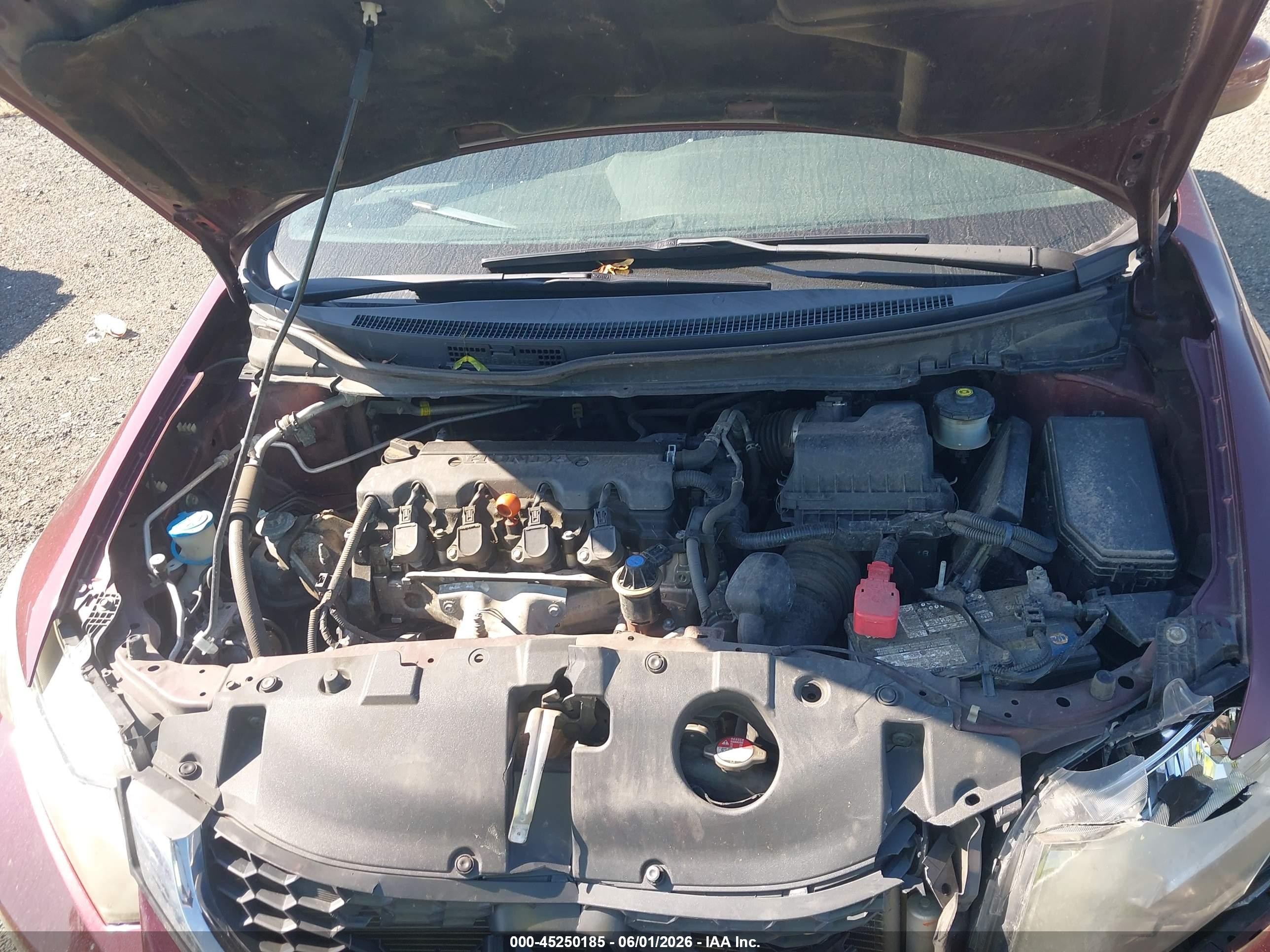 2015 Honda Civic Lx Burgundy vin: 19XFB2F5XFE268010