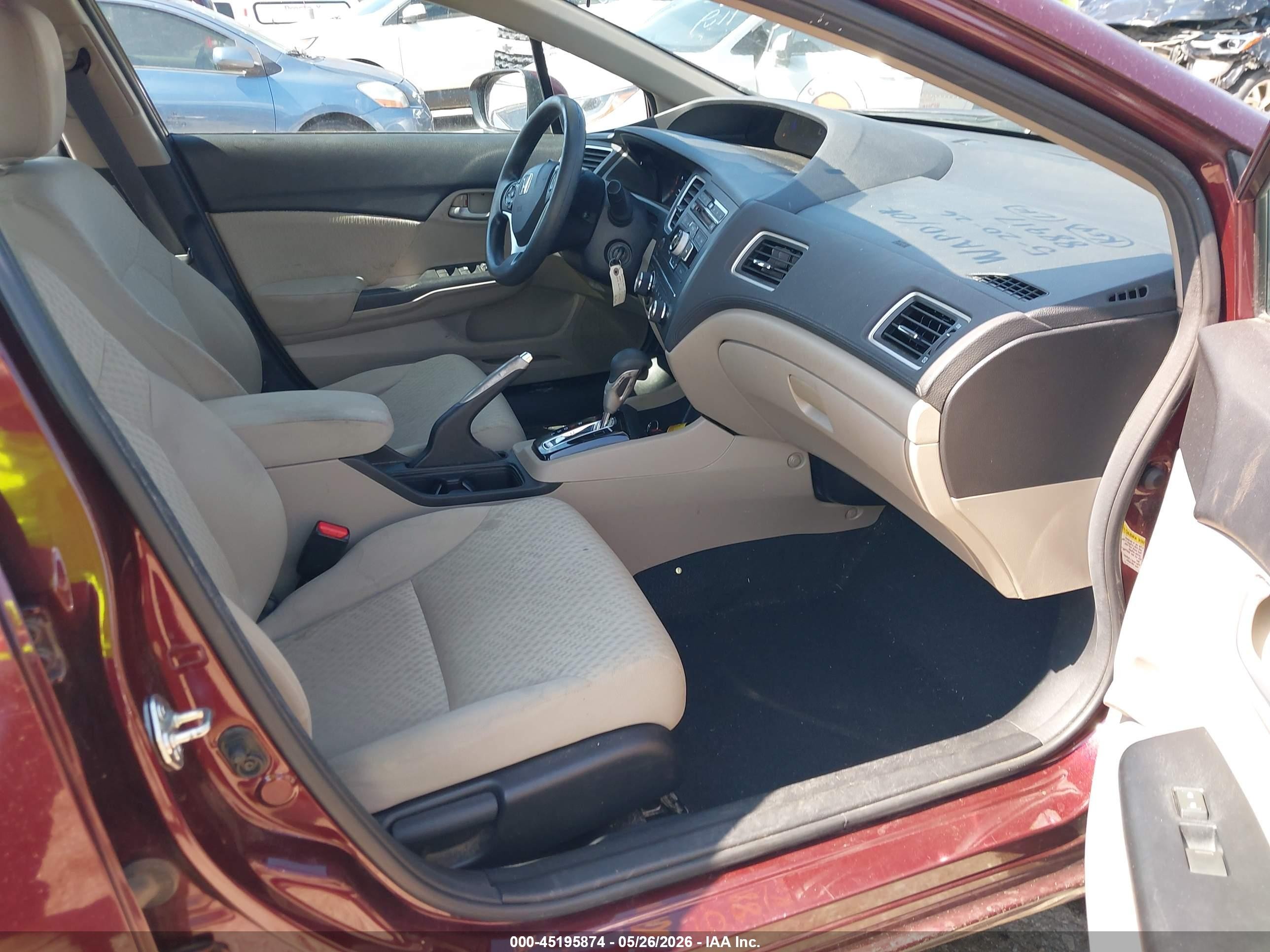 2015 Honda Civic Lx Red vin: 19XFB2F5XFE276477
