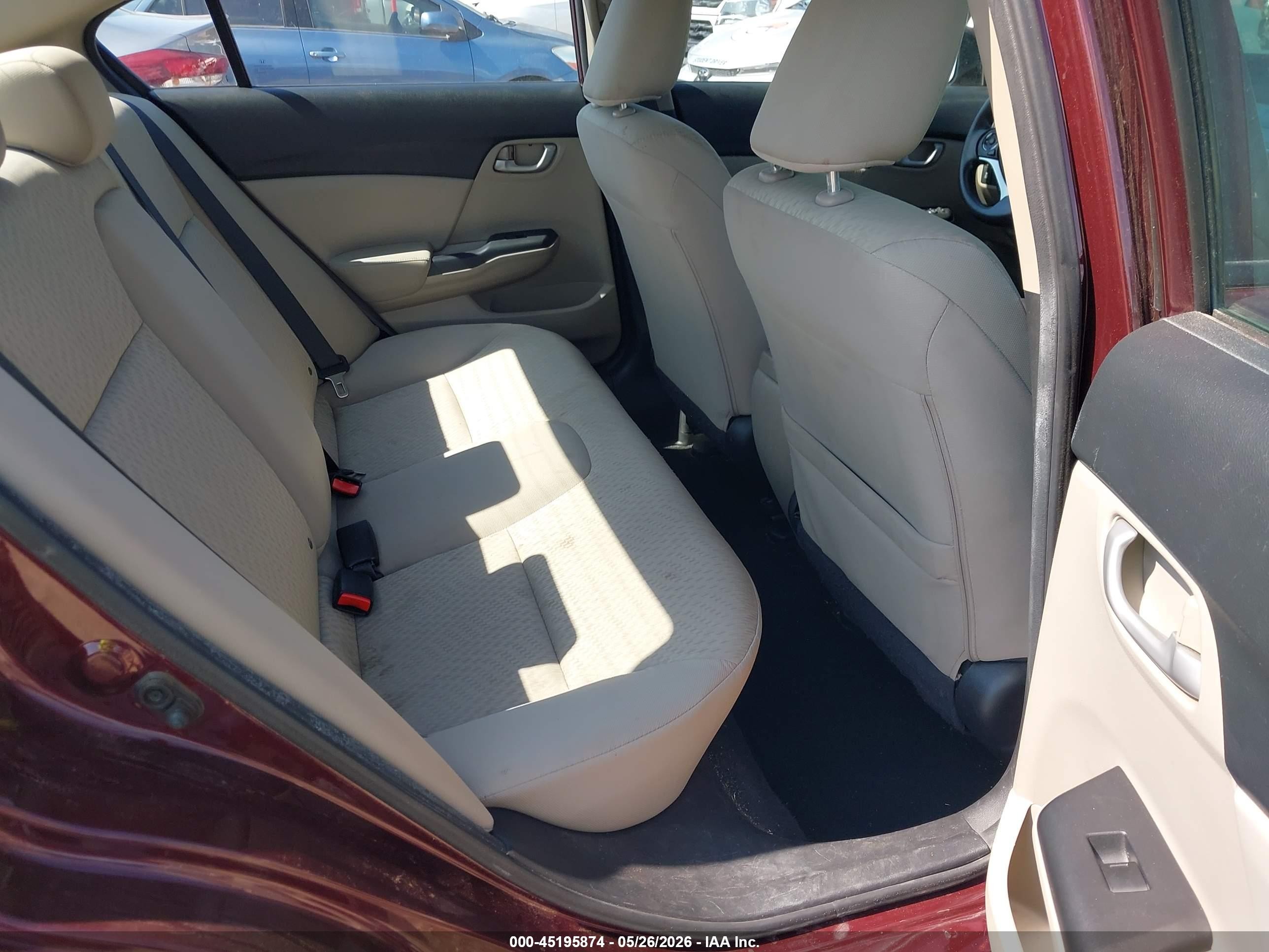2015 Honda Civic Lx Red vin: 19XFB2F5XFE276477