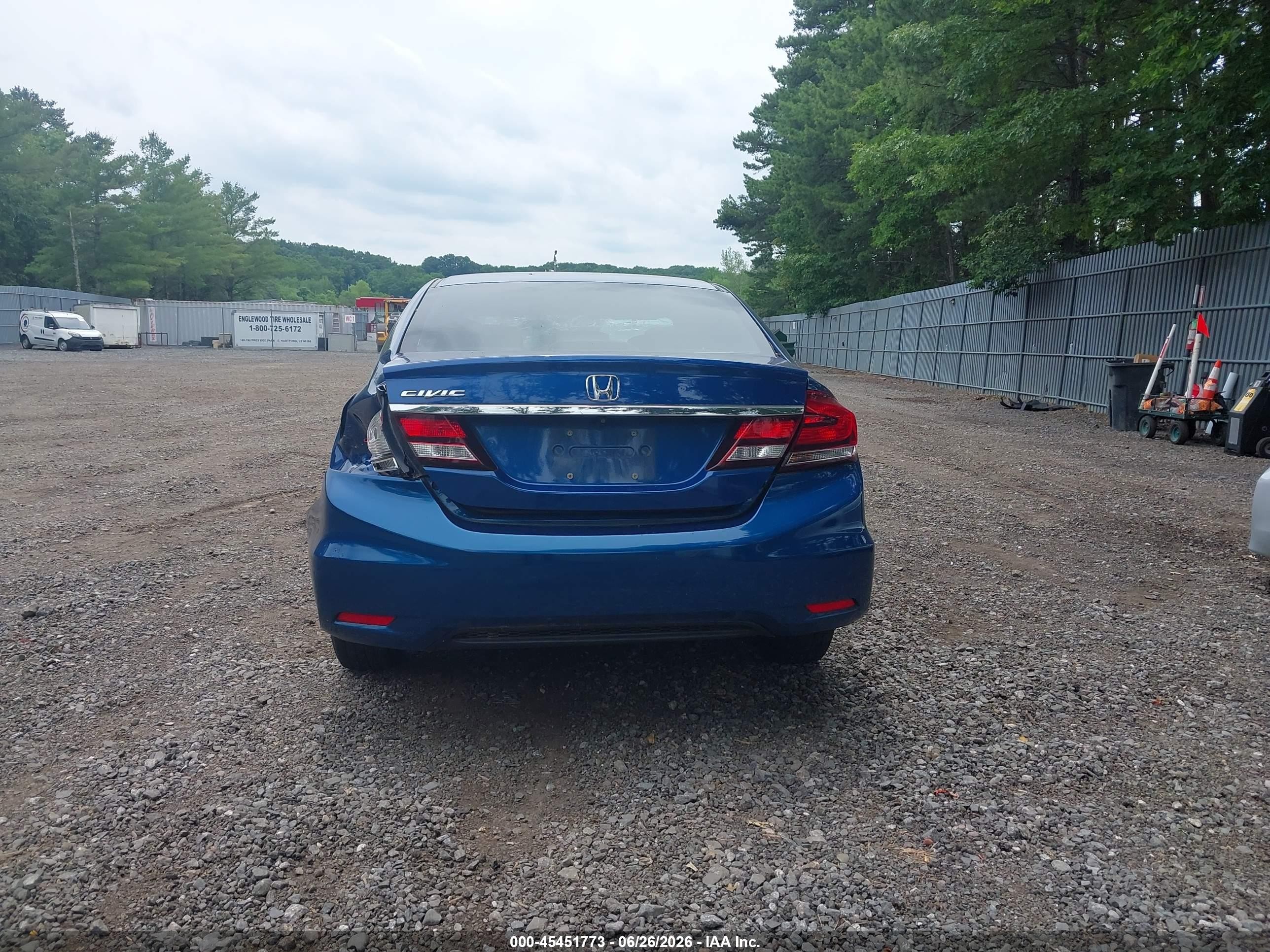 2015 Honda Civic Lx Blue vin: 19XFB2F5XFE276883