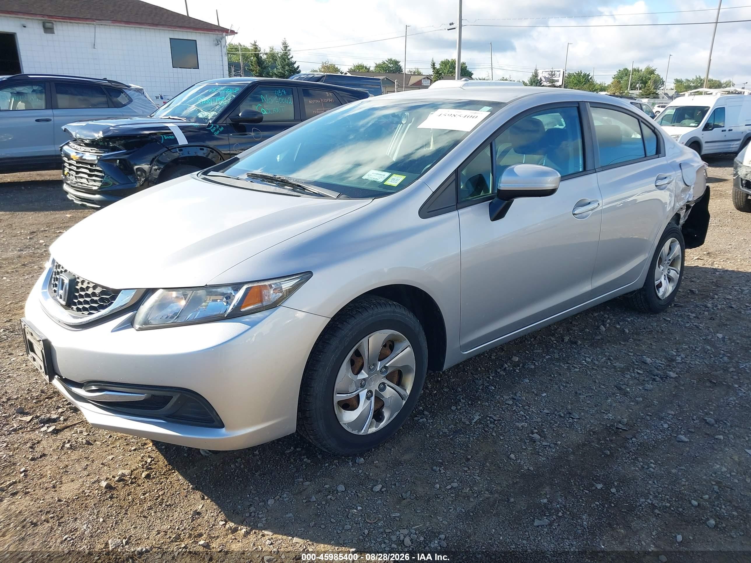 2015 Honda Civic Lx Silver vin: 19XFB2F5XFE277614