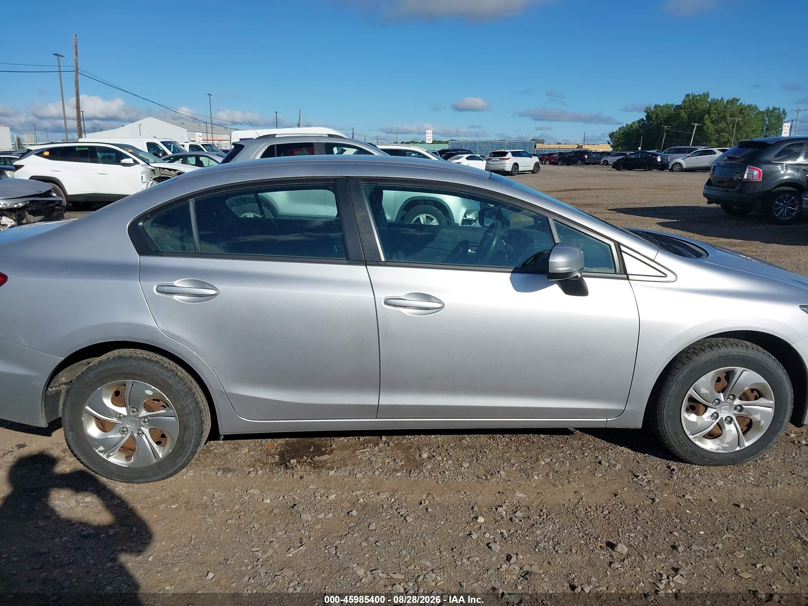 2015 Honda Civic Lx Silver vin: 19XFB2F5XFE277614