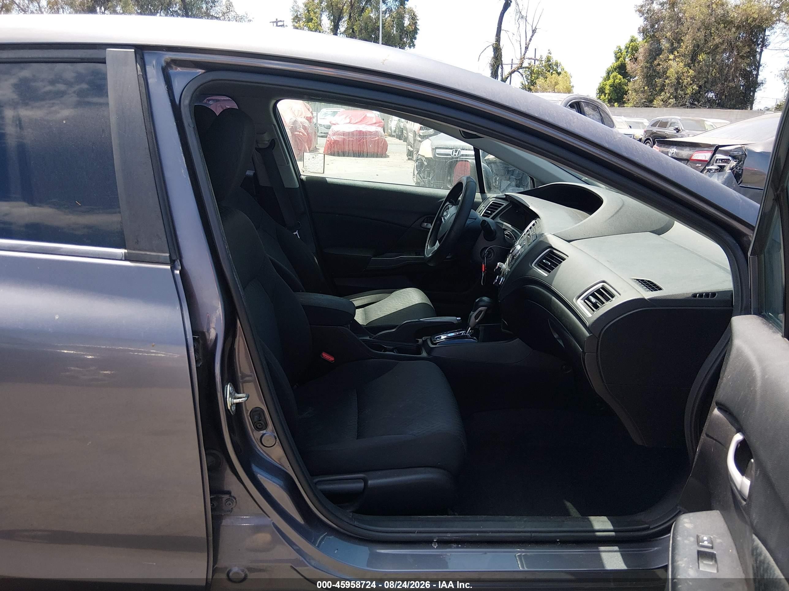 2015 Honda Civic Lx Gray vin: 19XFB2F5XFE294901
