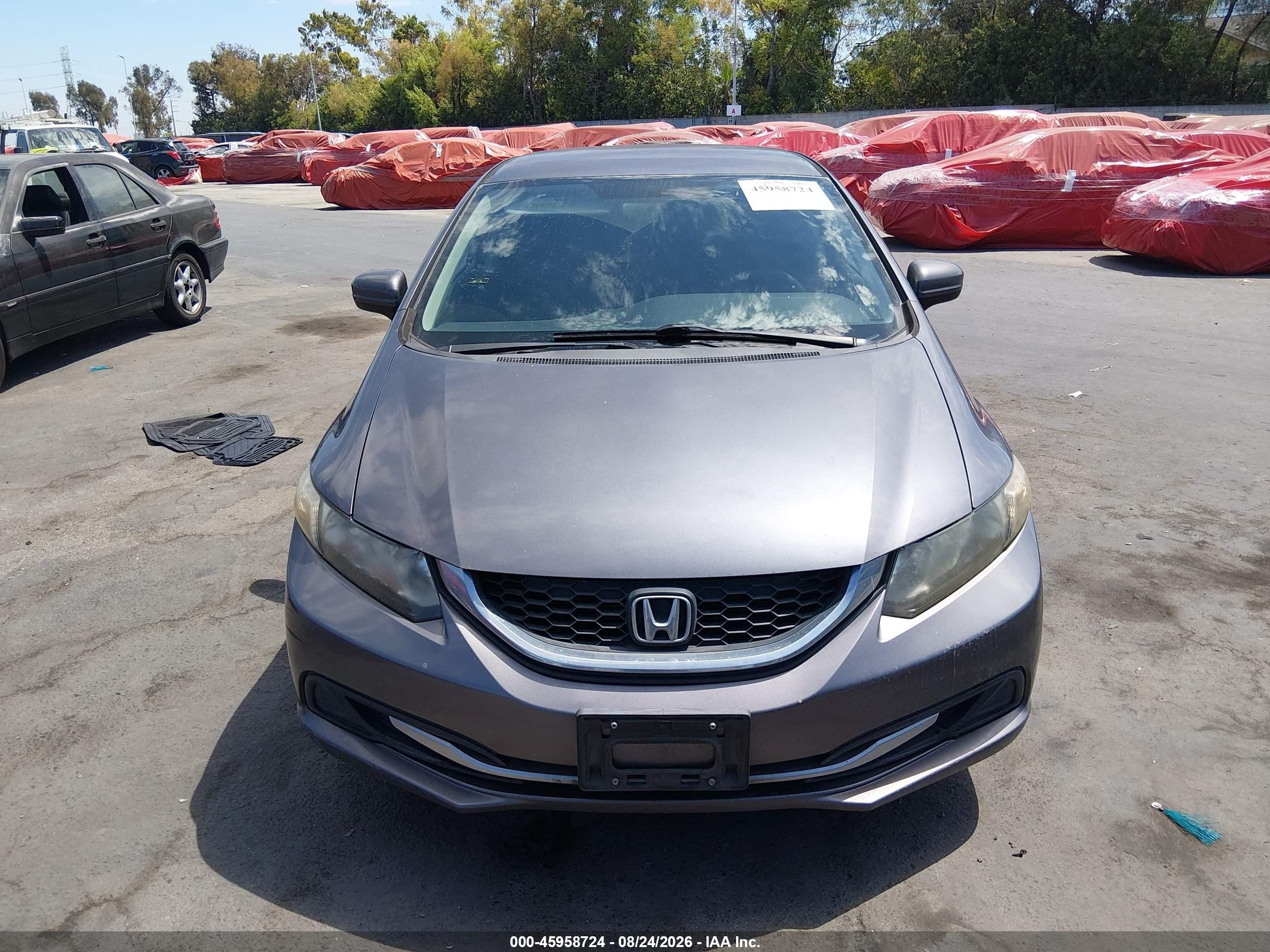 2015 Honda Civic Lx Gray vin: 19XFB2F5XFE294901